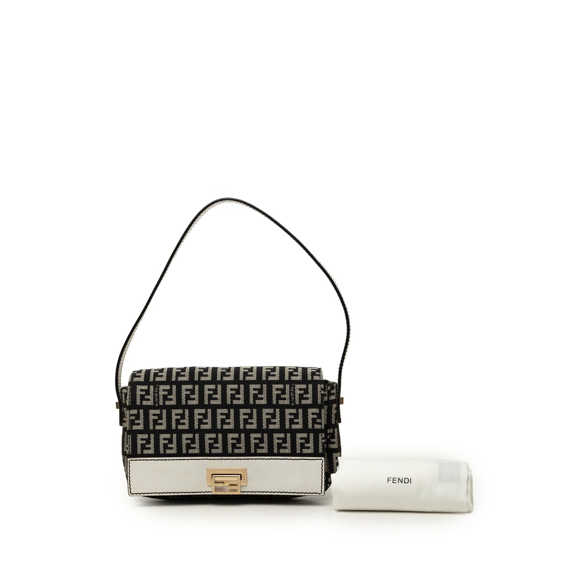 Fendi Zucchino Canvas Shoulder Bag