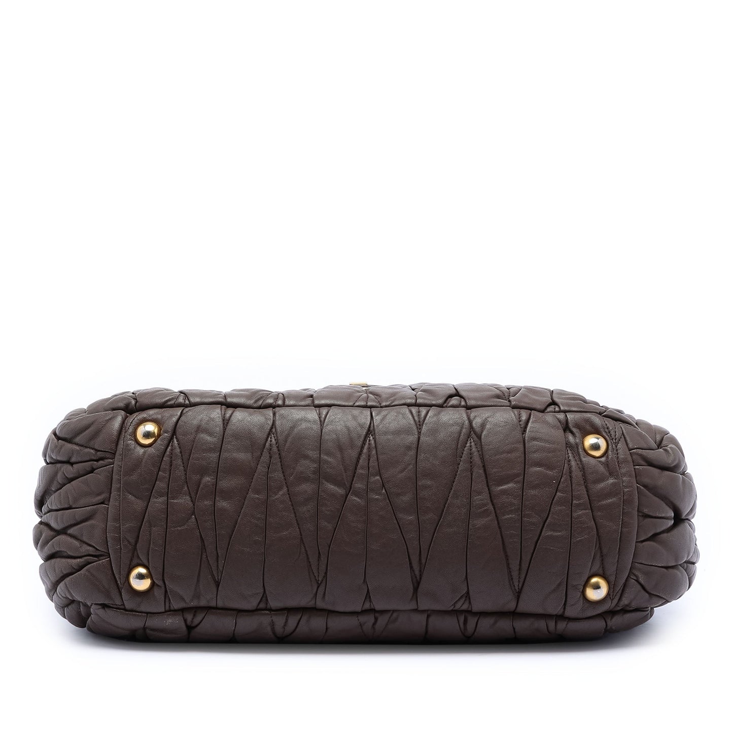 Matelasse Leather Turnlock Satchel