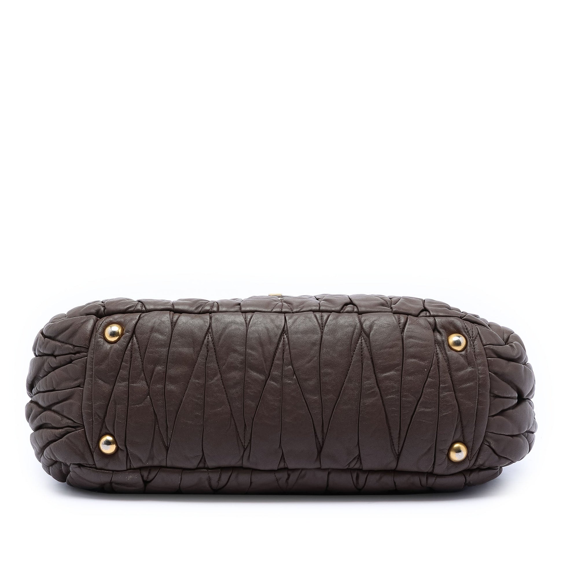 Matelasse Leather Turnlock Satchel