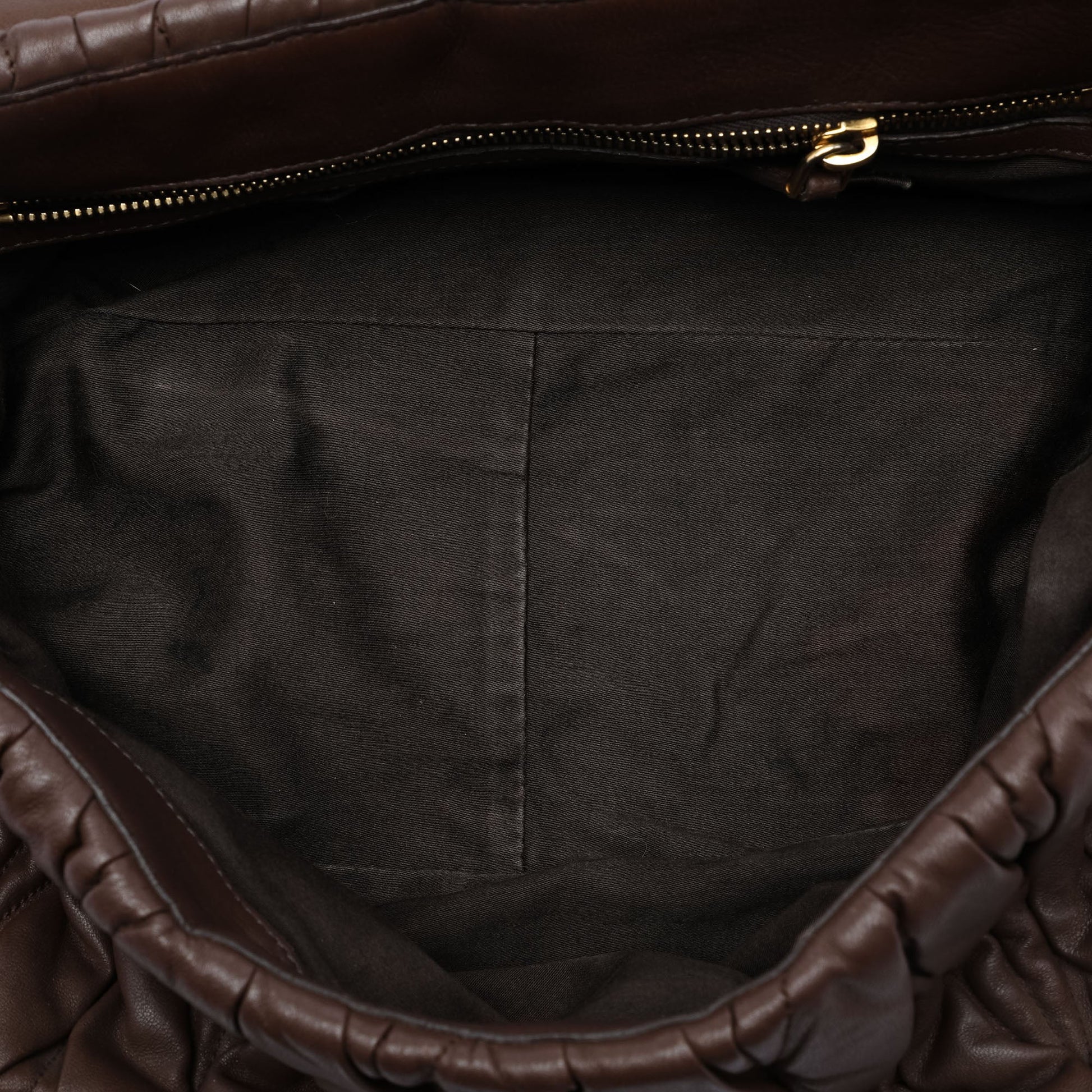 Matelasse Leather Turnlock Satchel