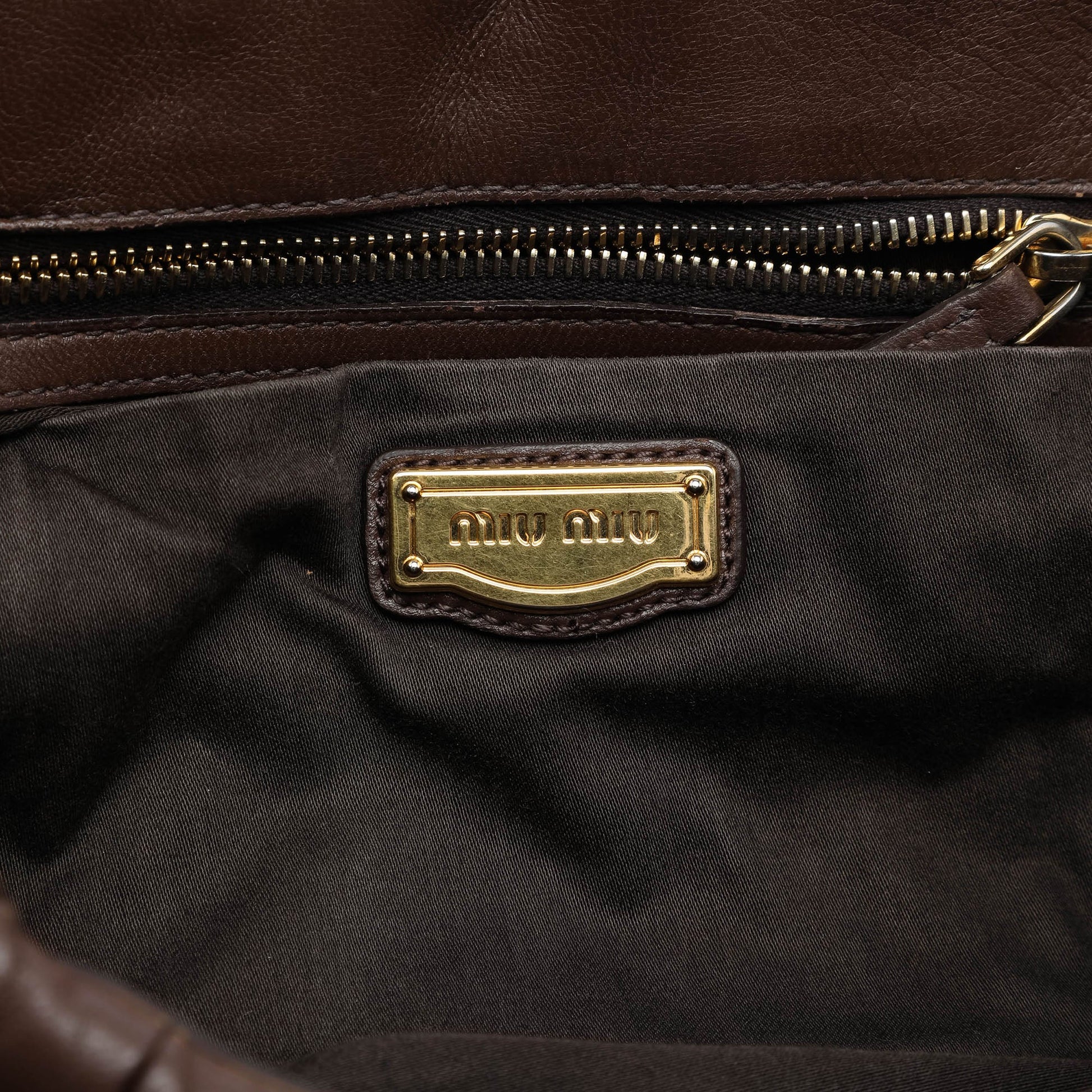 Matelasse Leather Turnlock Satchel