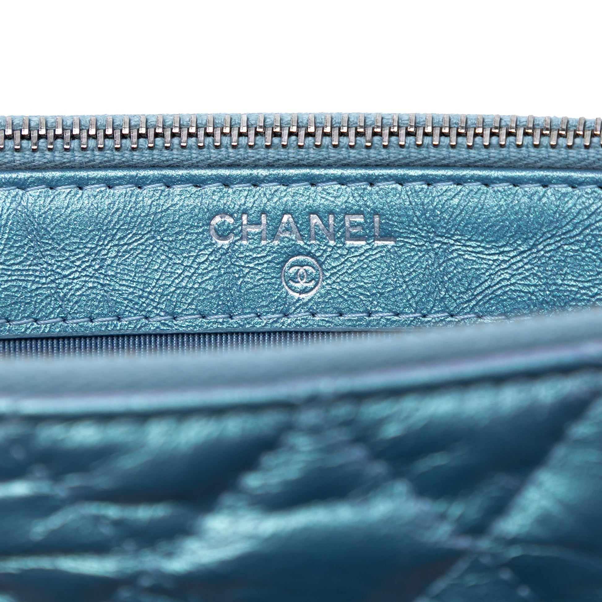 Chanel Iridescent Aged Calfskin Gabrielle Double Zip Clutch with Chain