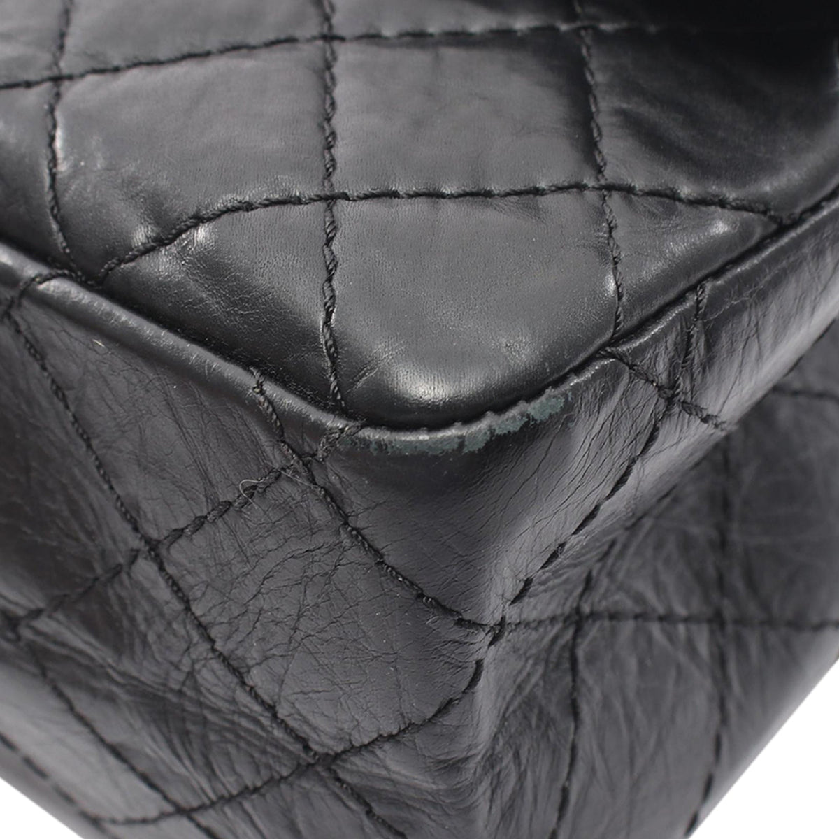 Chanel Quilted Aged Calfskin Reissue 2.55 Double Flap 226 — Black