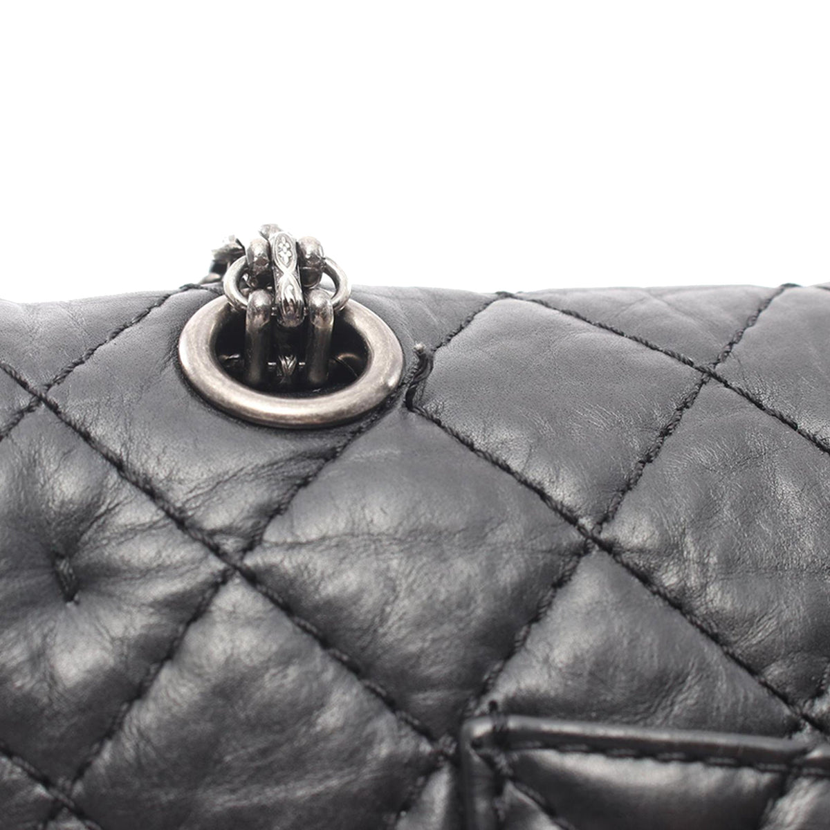 Chanel Quilted Aged Calfskin Reissue 2.55 Double Flap 226 — Black