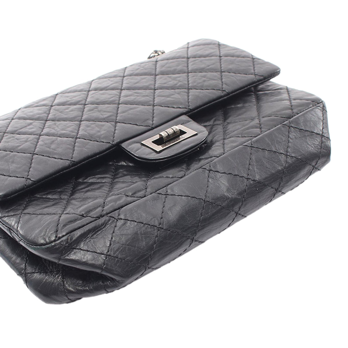 Chanel Quilted Aged Calfskin Reissue 2.55 Double Flap 226 — Black