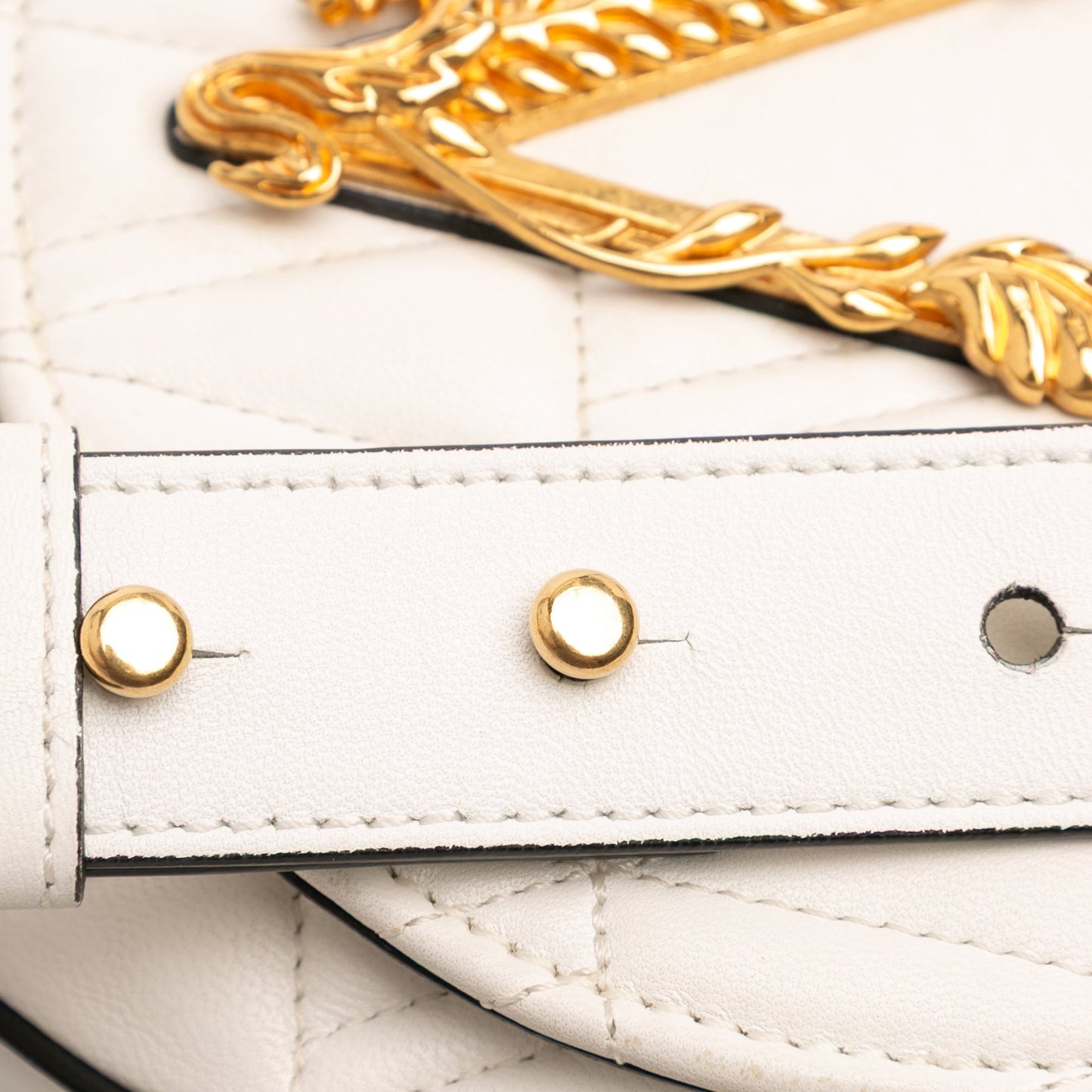 Versace Quilted Nappa Virtus V Crossbody Belt Bag