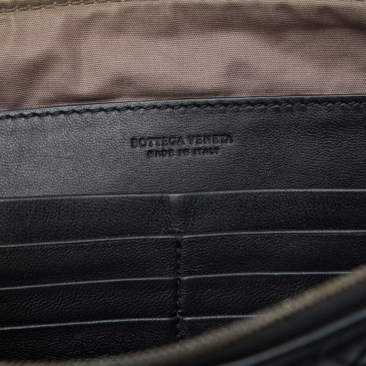Bottega Veneta Nappa Intrecciato Clutch — Black