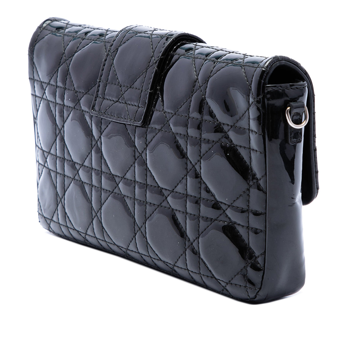 Dior Patent Cannage Miss Dior Promenade Crossbody — Black