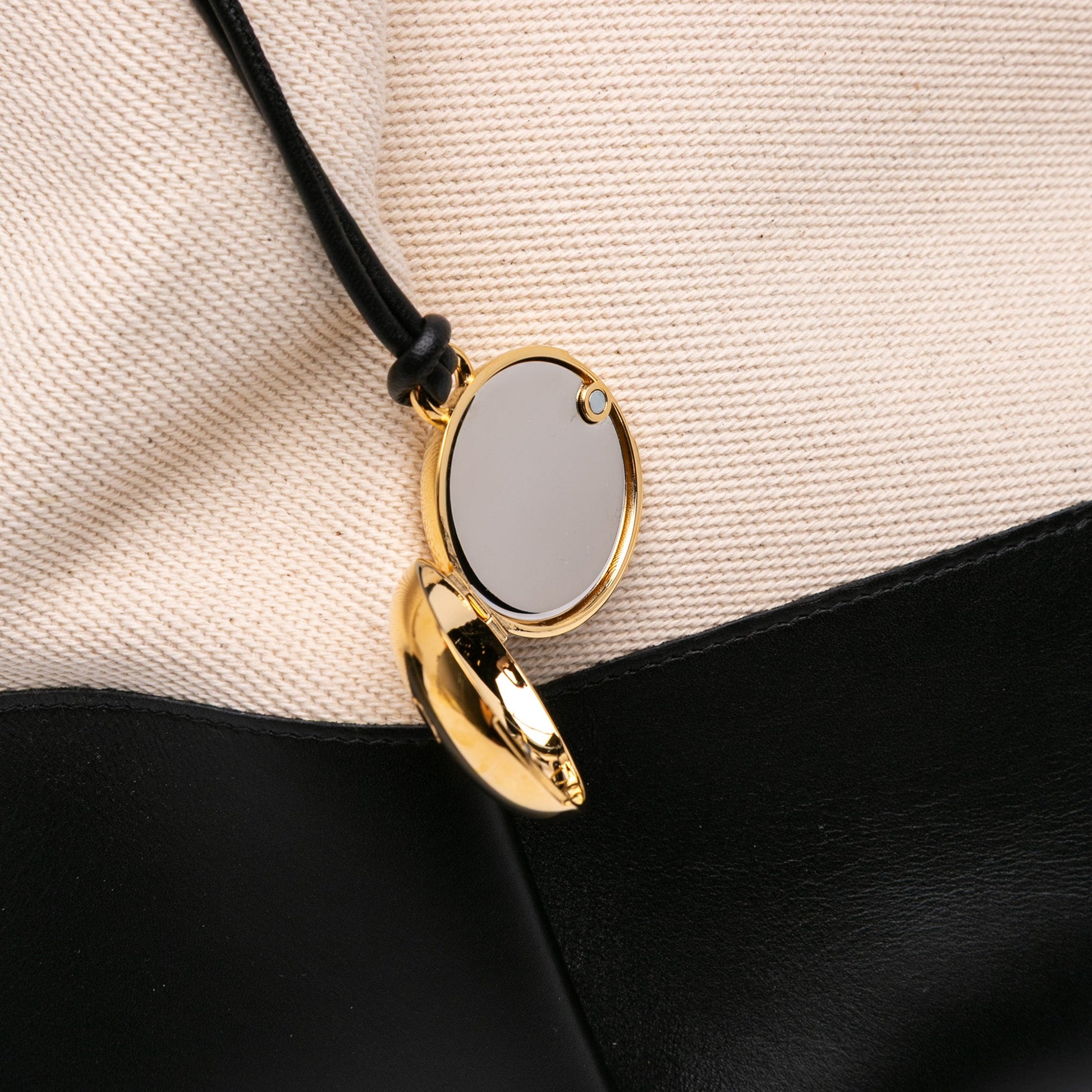 LOEWE XL Shiny Calfskin and Canvas Paseo Satchel