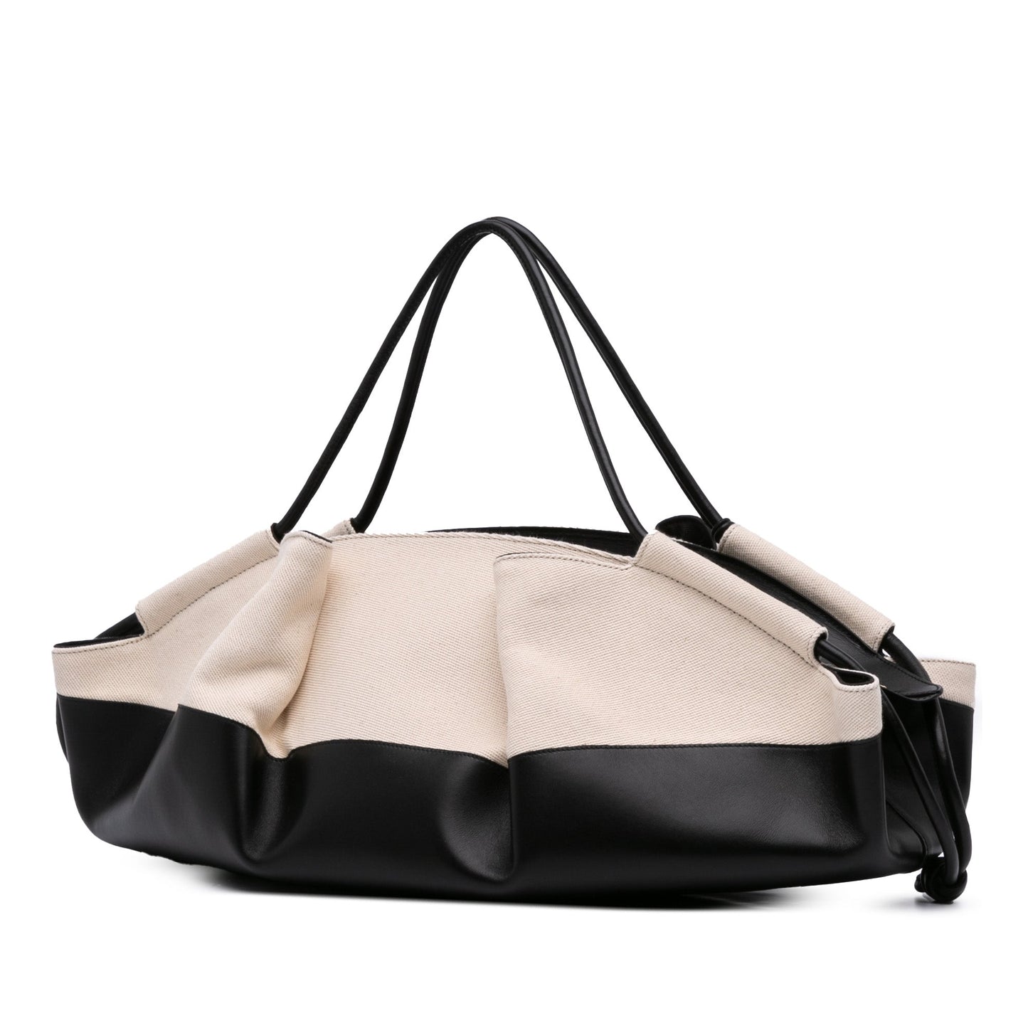LOEWE XL Shiny Calfskin and Canvas Paseo Satchel