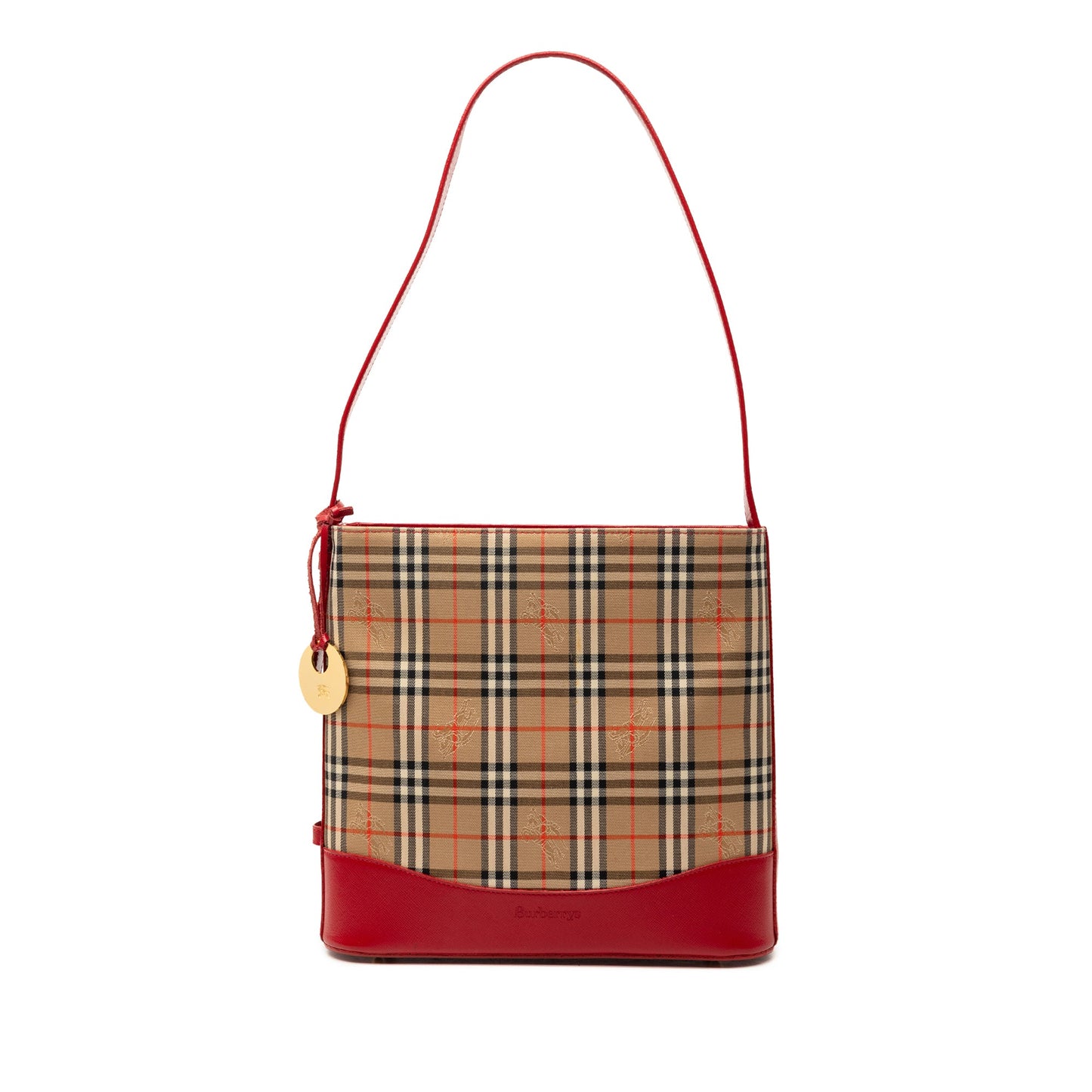 Burberry Haymarket Check Canvas Shoulder Bag