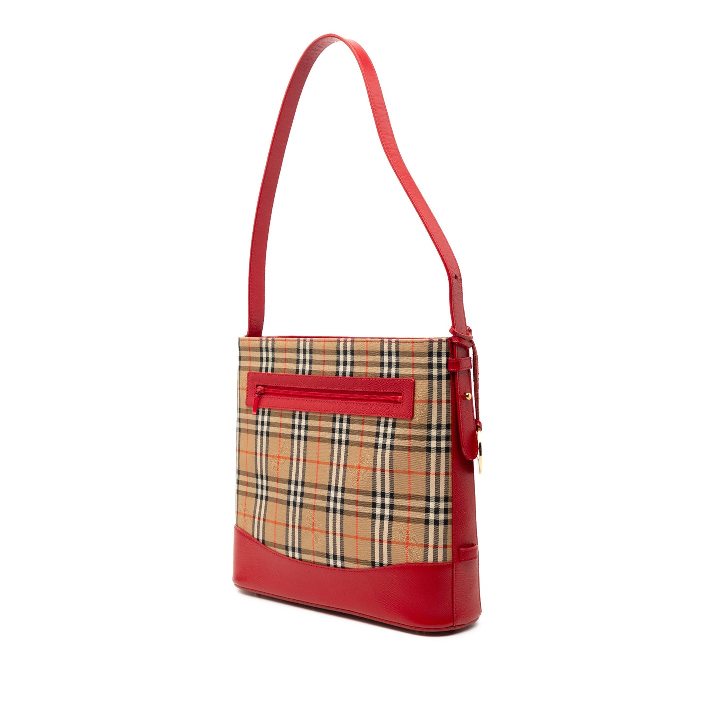 Burberry Haymarket Check Canvas Shoulder Bag