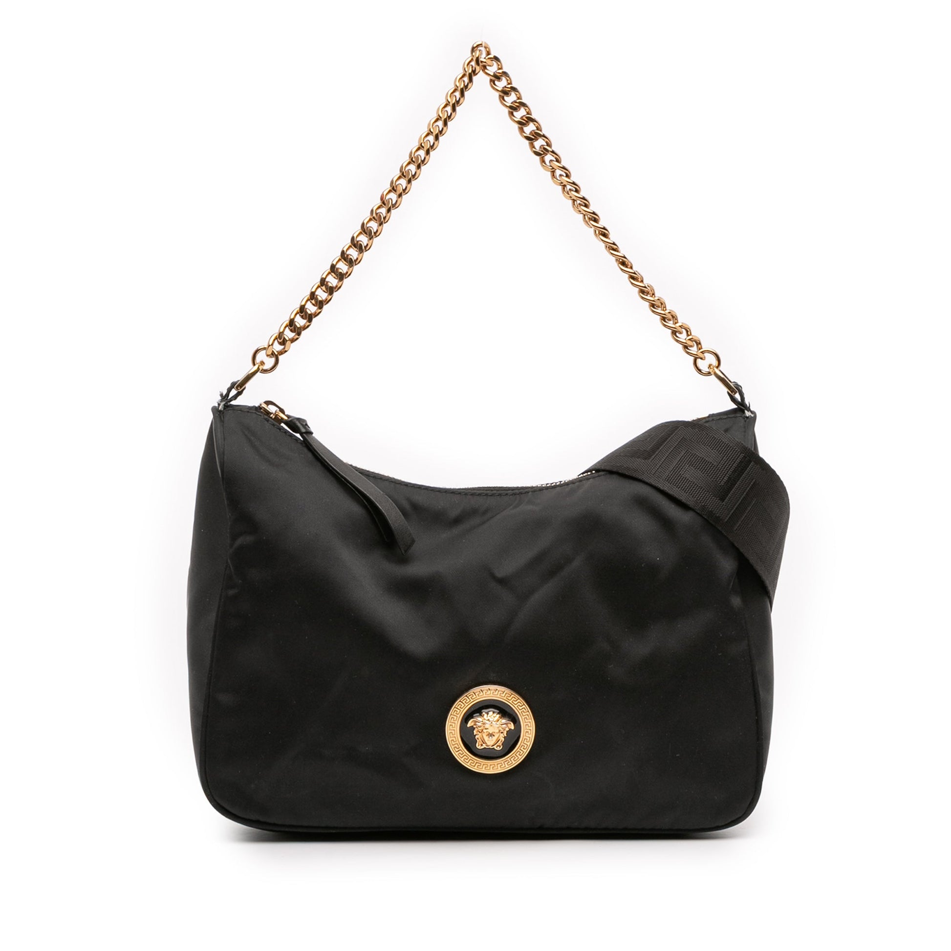 Versace Nylon Tribute La Medusa Chain Satchel