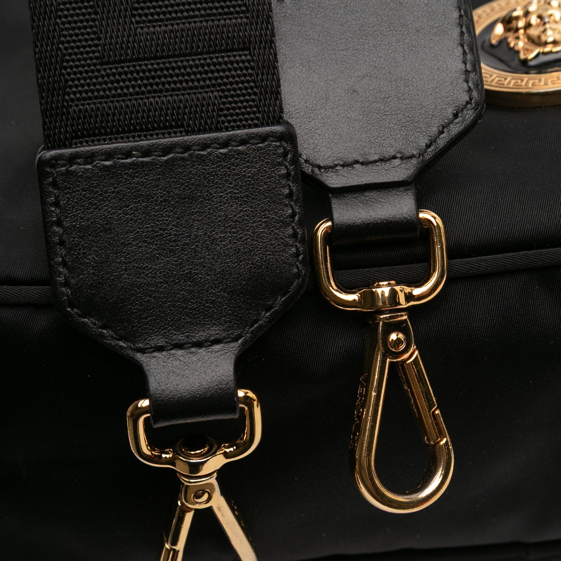 Versace Nylon Tribute La Medusa Chain Satchel