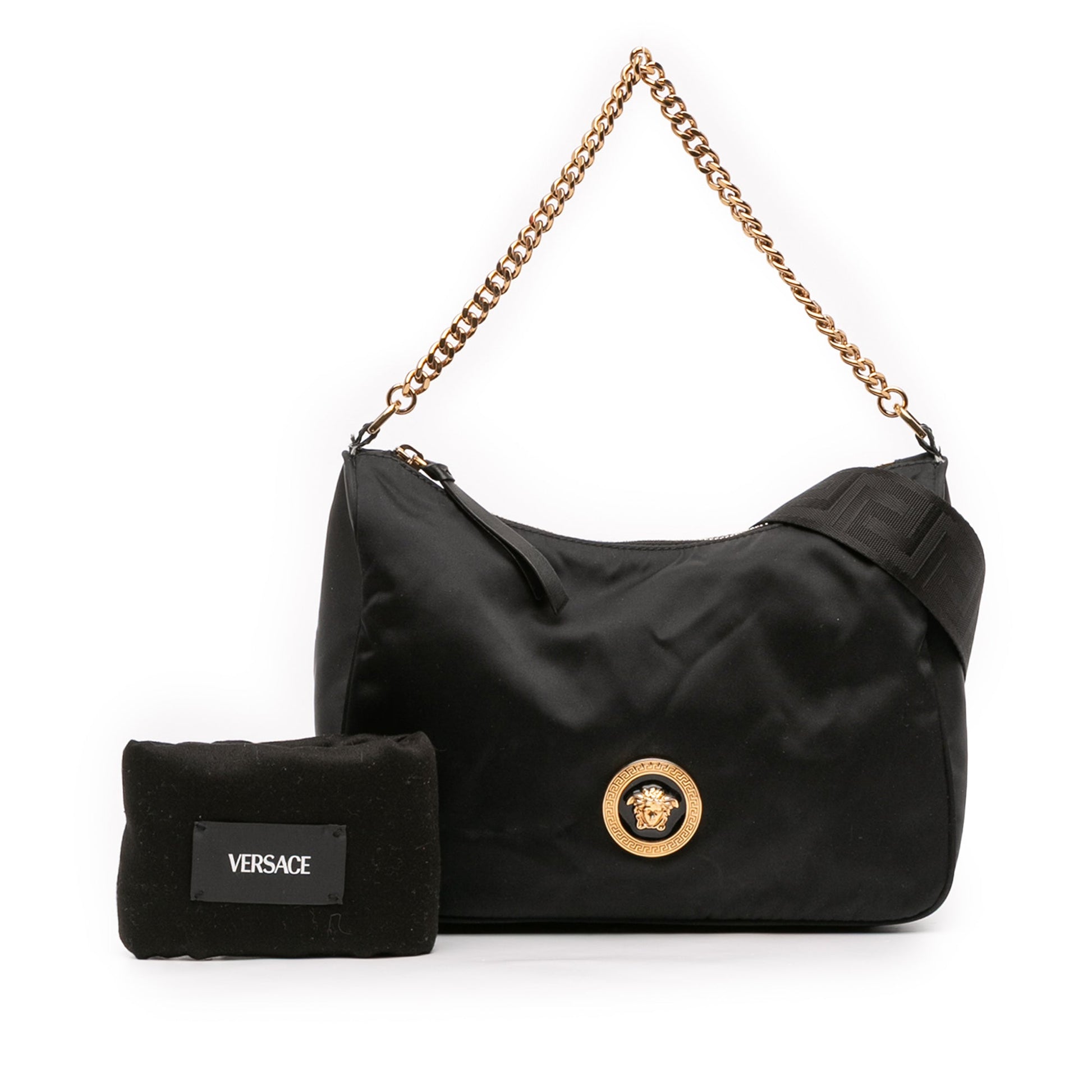 Versace Nylon Tribute La Medusa Chain Satchel