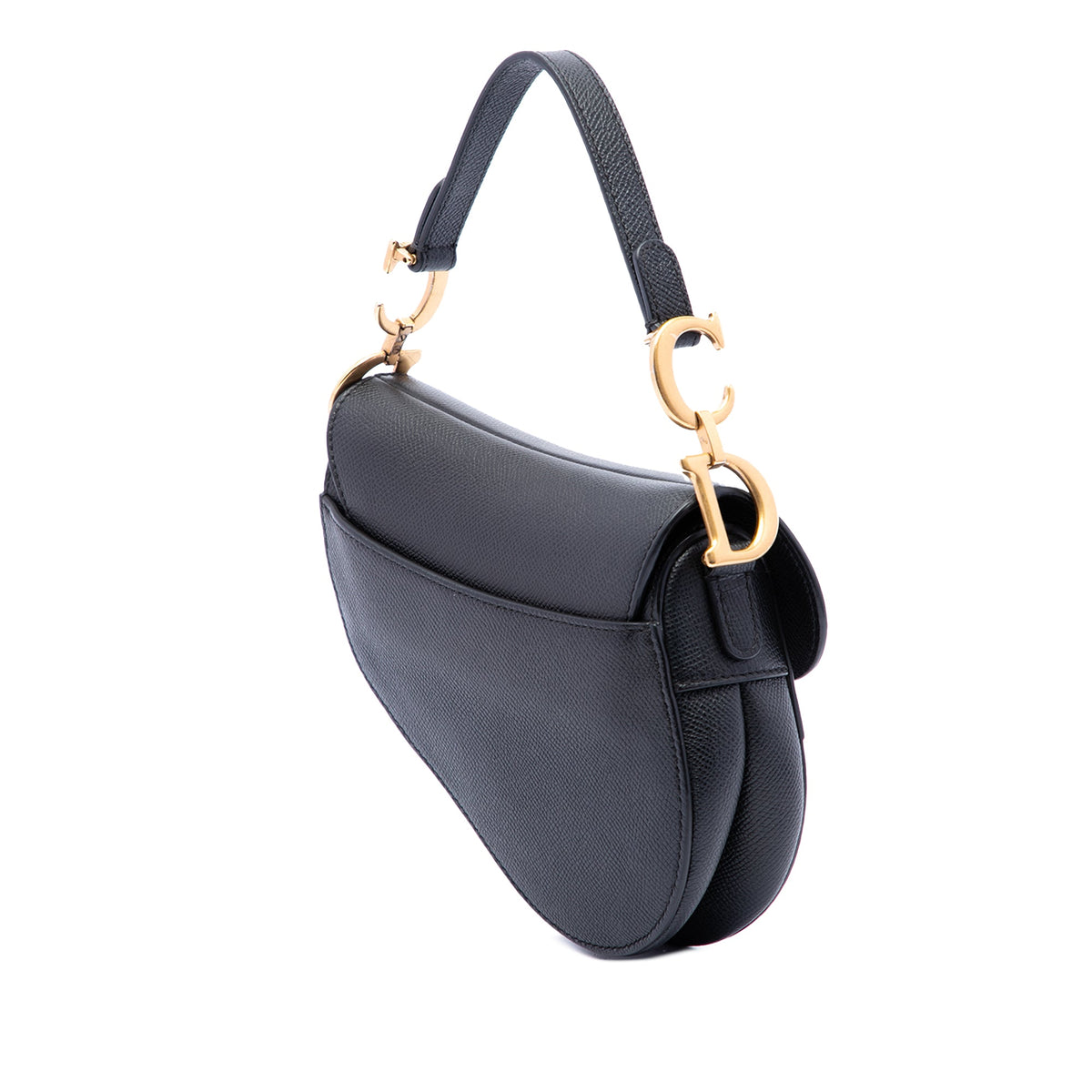 Dior Mini Grained Calfskin Saddle — Black