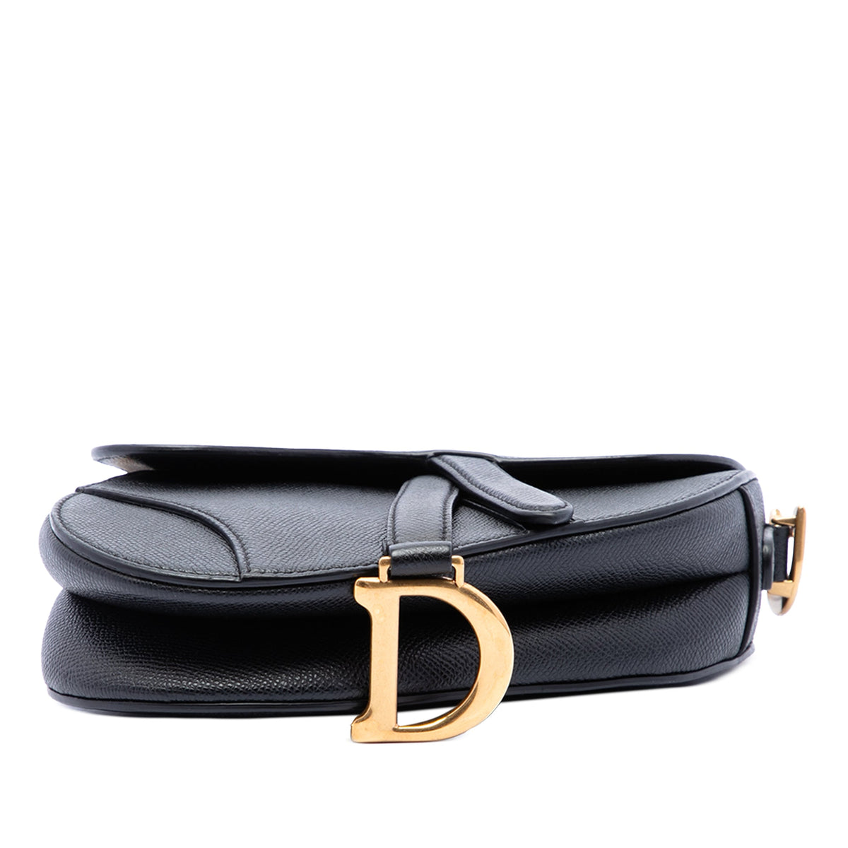 Dior Mini Grained Calfskin Saddle — Black