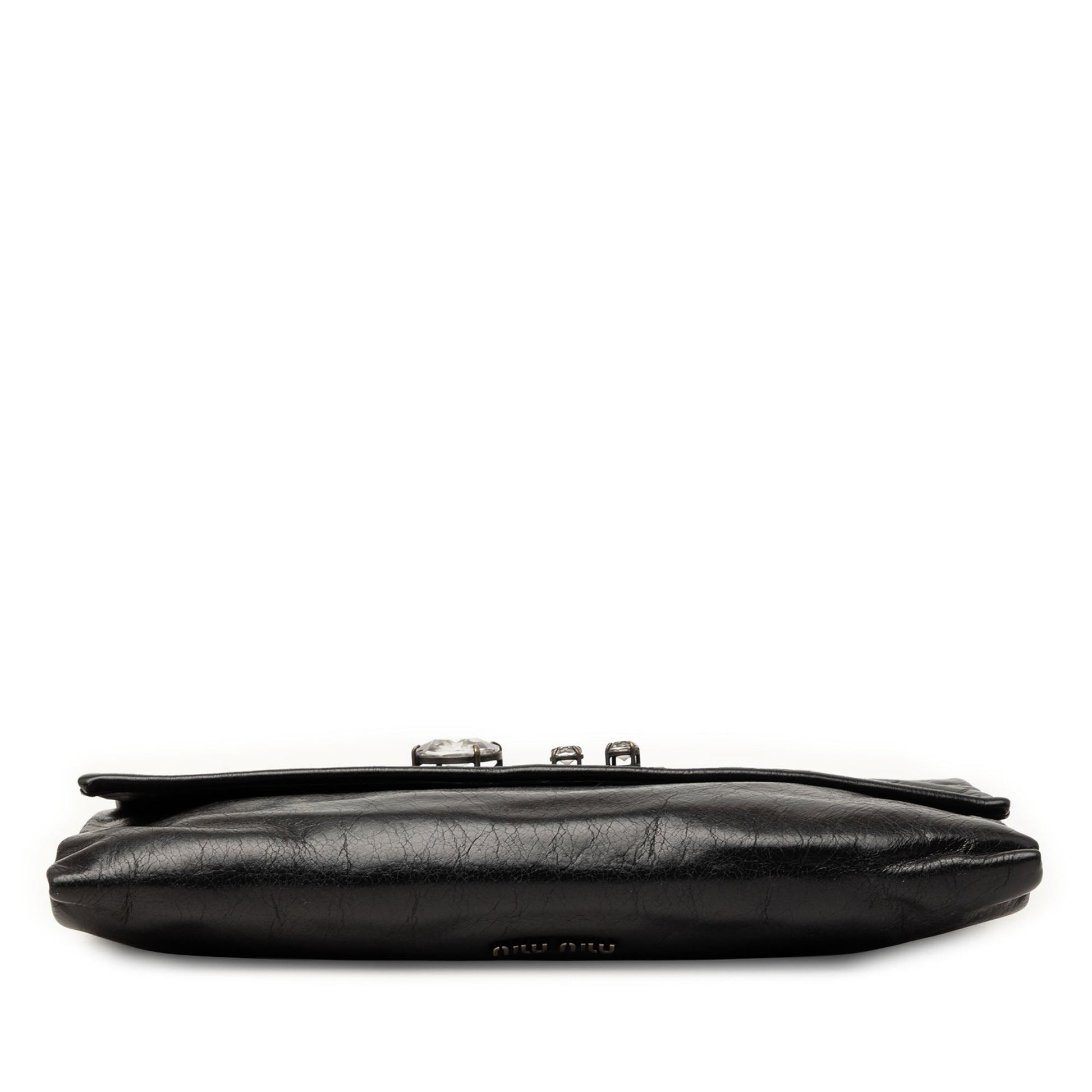 Miu Miu Nappa Crystal Chain Satchel