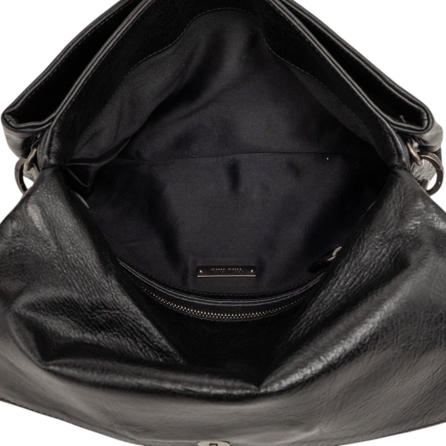 Miu Miu Nappa Crystal Chain Satchel