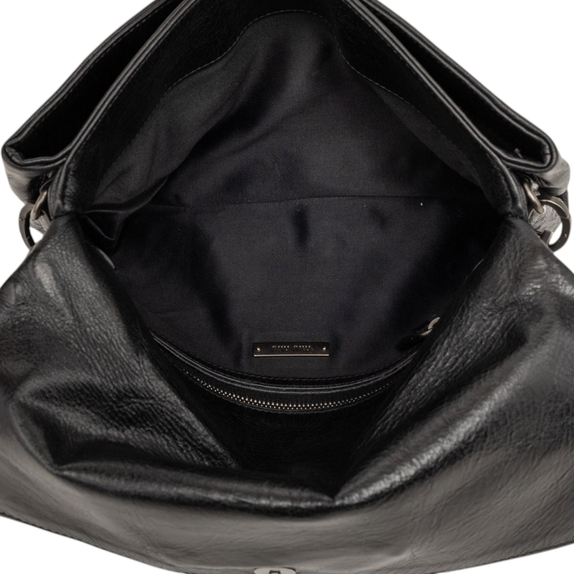 Miu Miu Nappa Crystal Chain Satchel