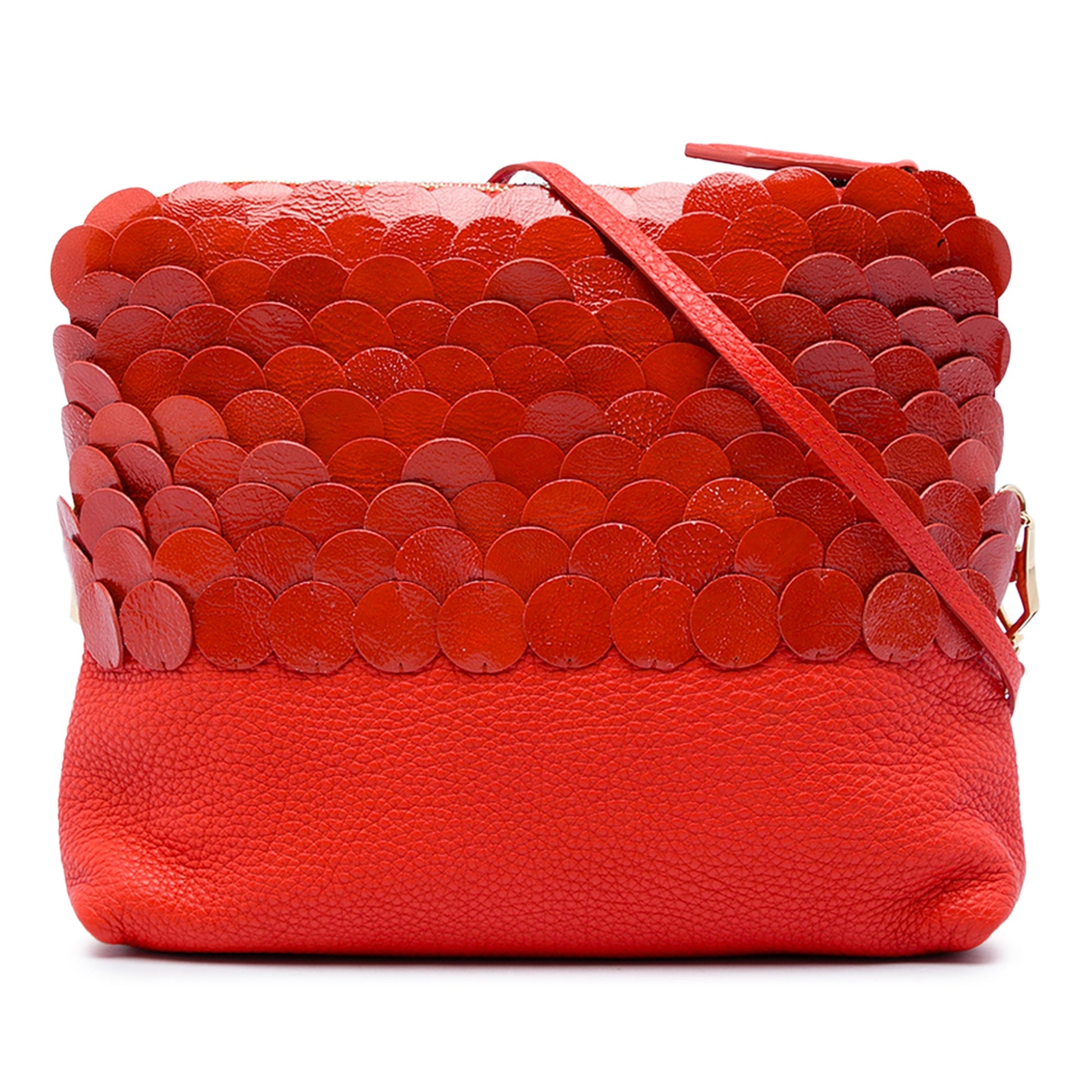 Burberry Leather The Petal Clutch With Strap