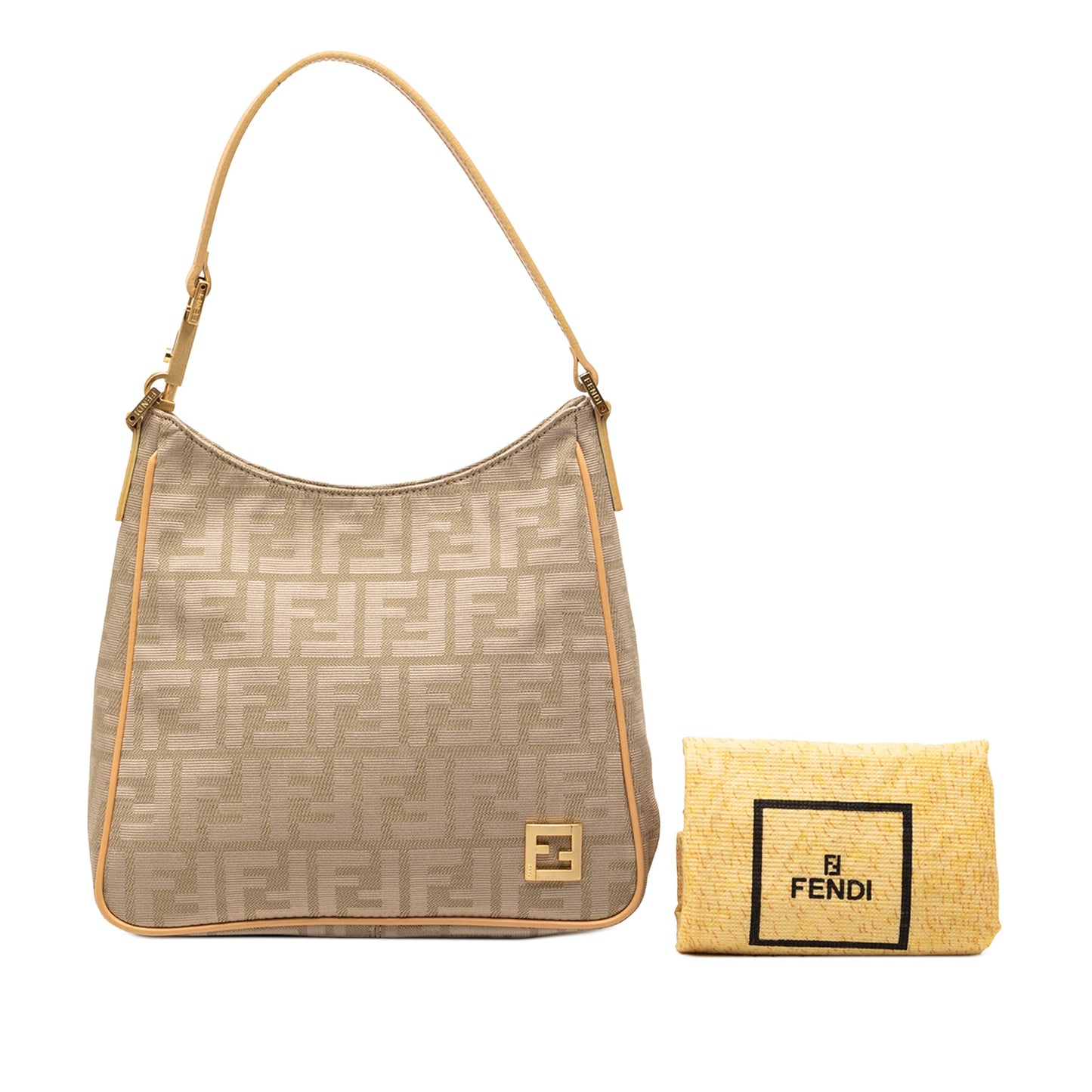 Fendi Zucca Canvas Shoulder Bag