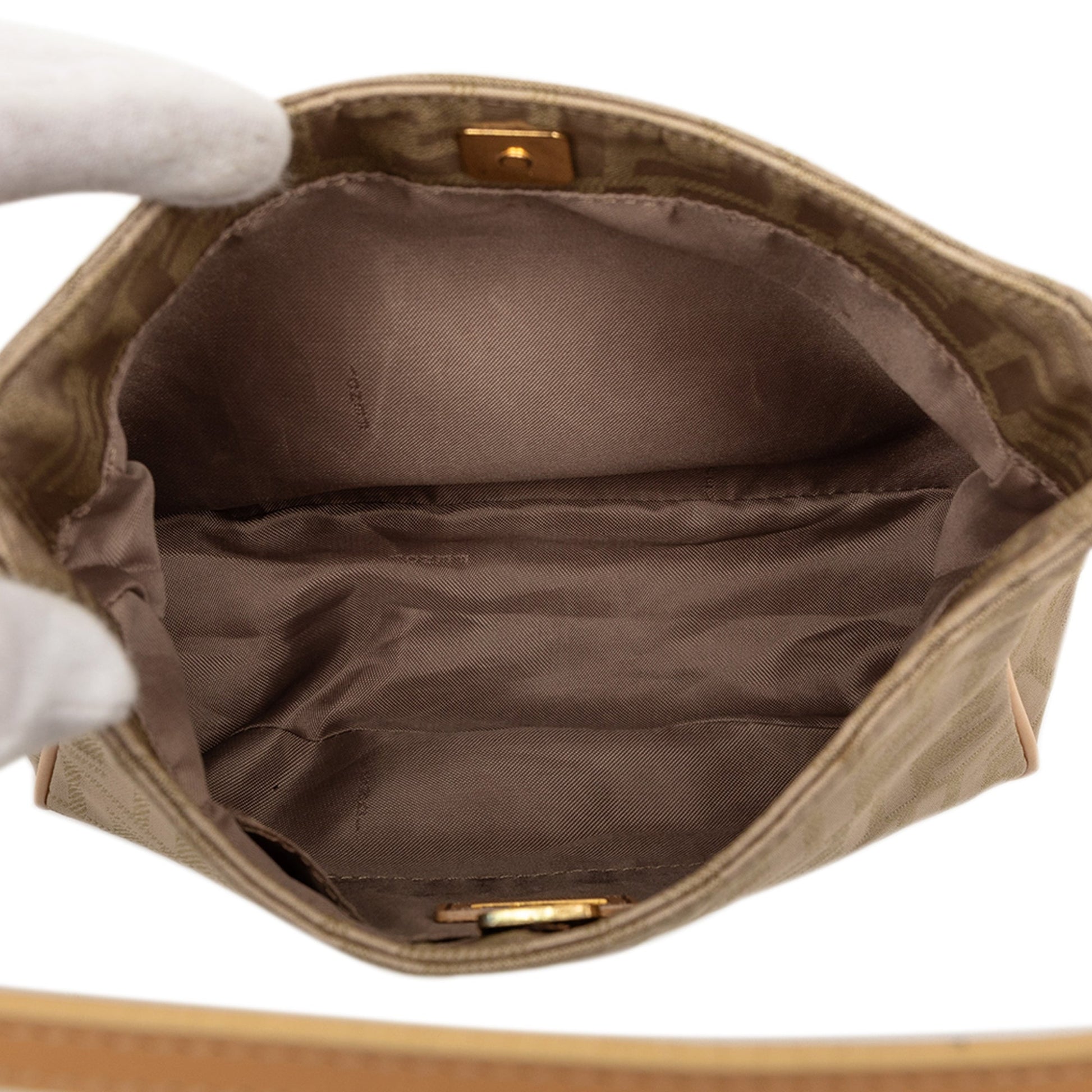 Fendi Zucca Canvas Shoulder Bag