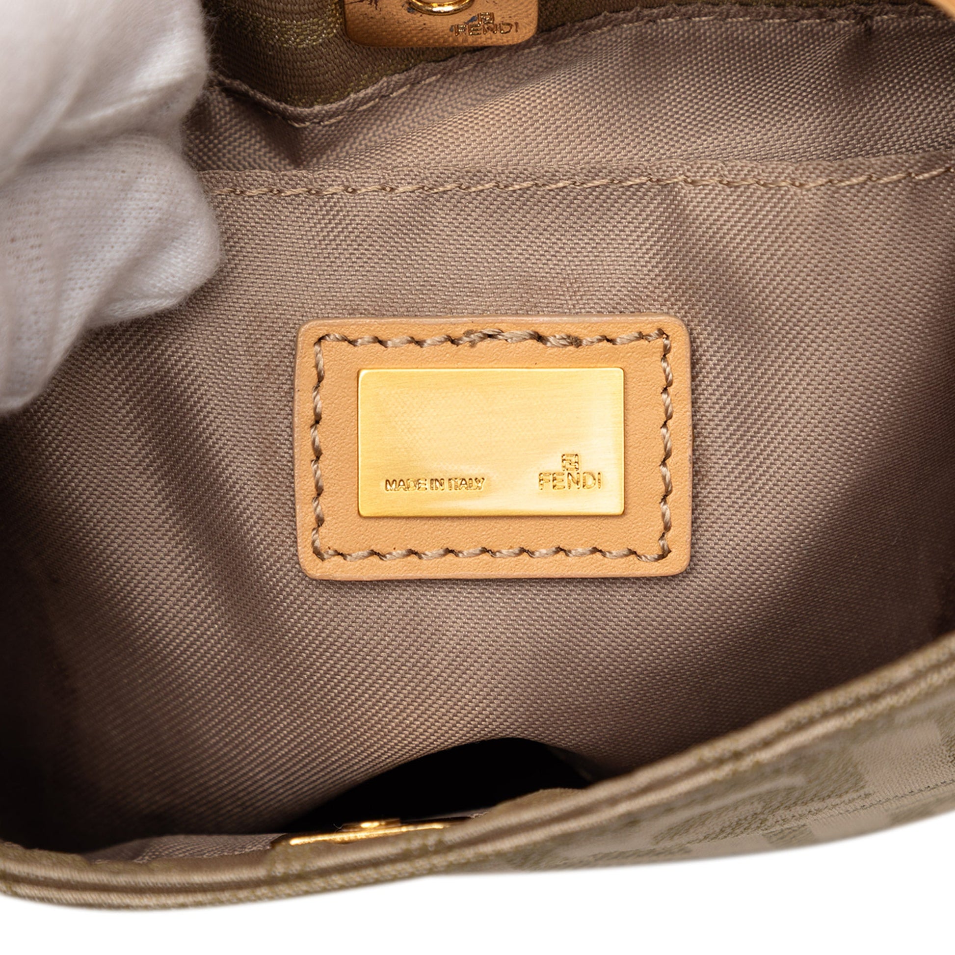 Fendi Zucca Canvas Shoulder Bag
