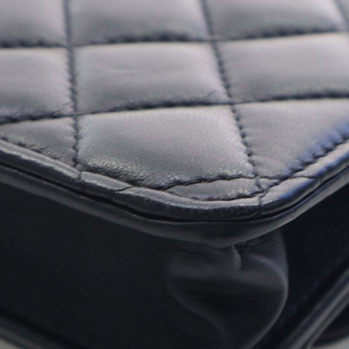 CC Quilted Lambskin Enamel and Pearl Wallet On Chain