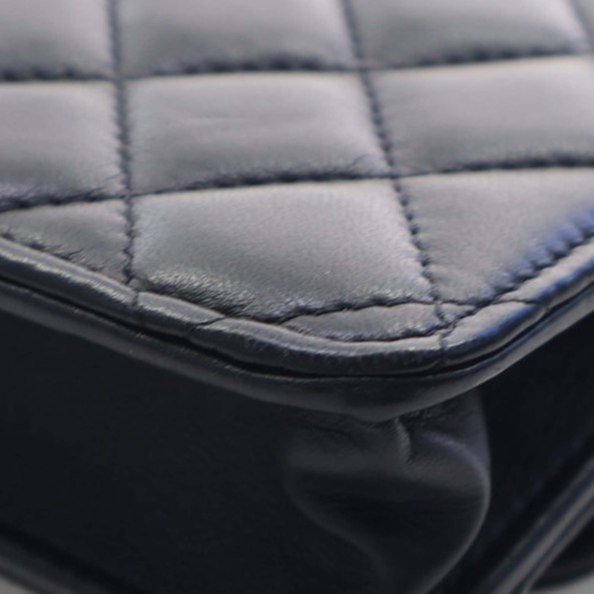 CC Quilted Lambskin Enamel and Pearl Wallet On Chain
