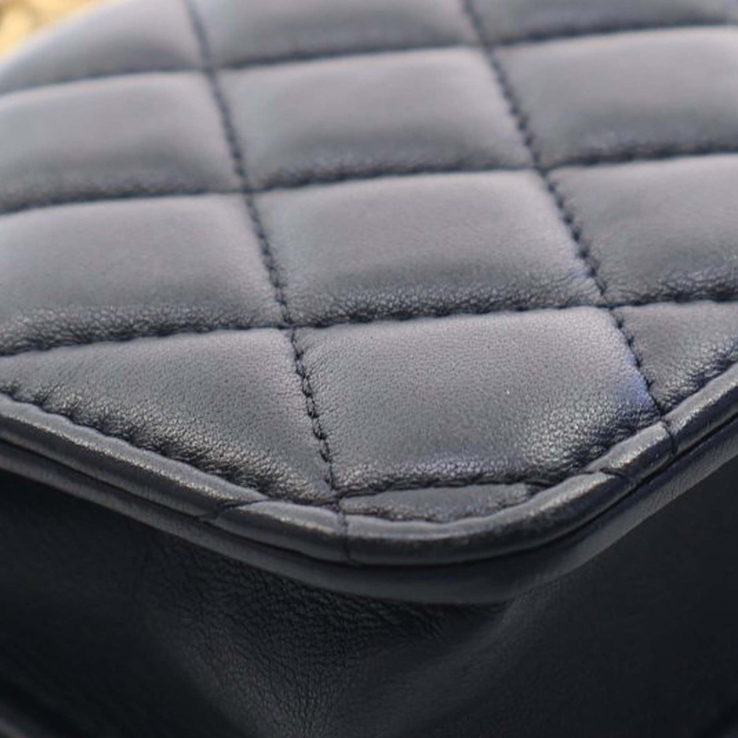 CC Quilted Lambskin Enamel and Pearl Wallet On Chain