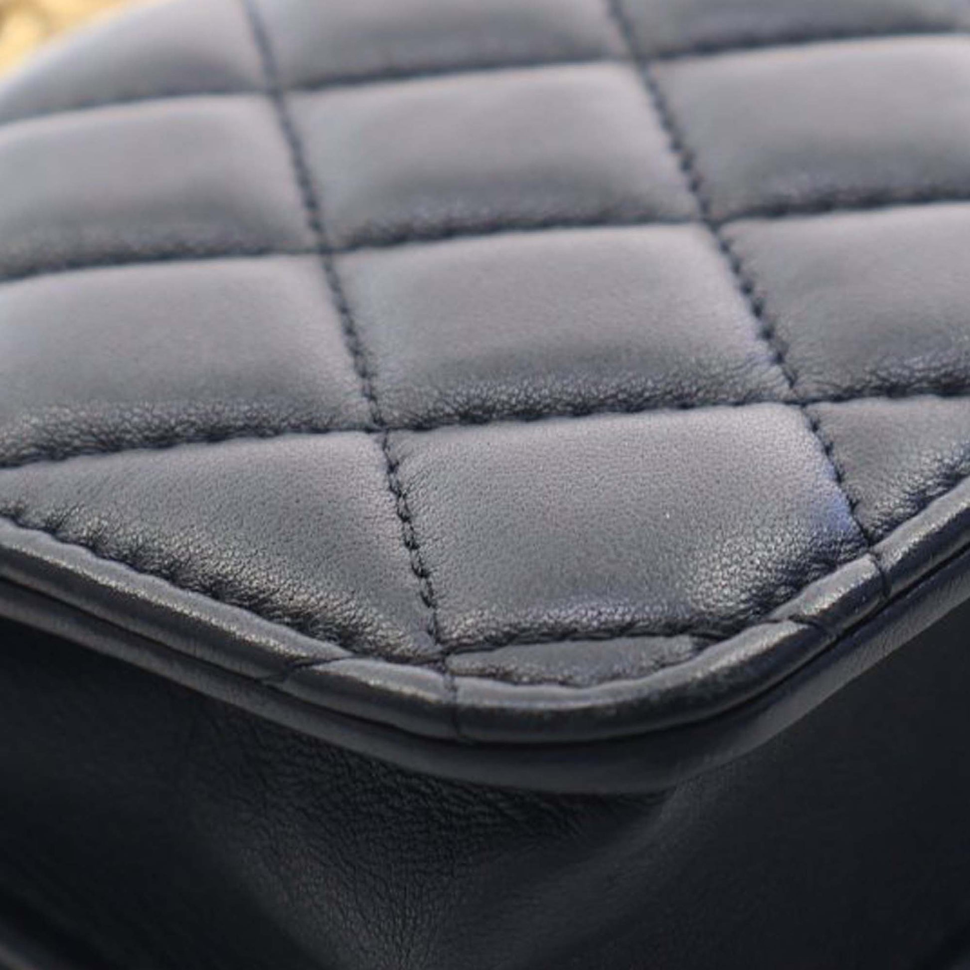 CC Quilted Lambskin Enamel and Pearl Wallet On Chain