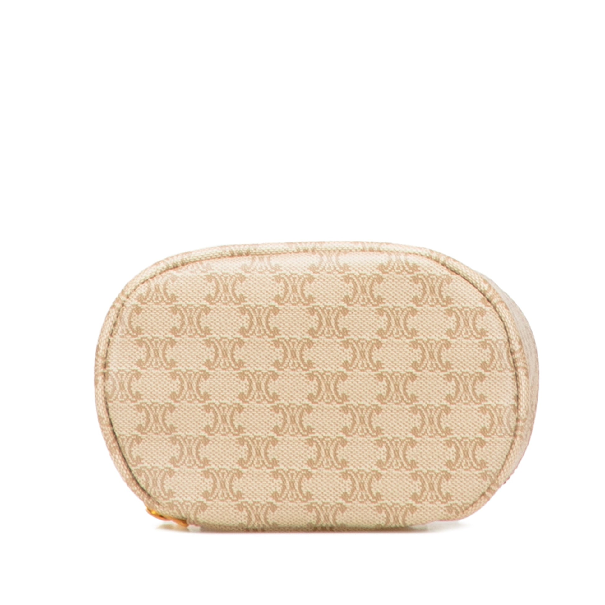 Celine Macadam Coated Canvas Vanity Bag