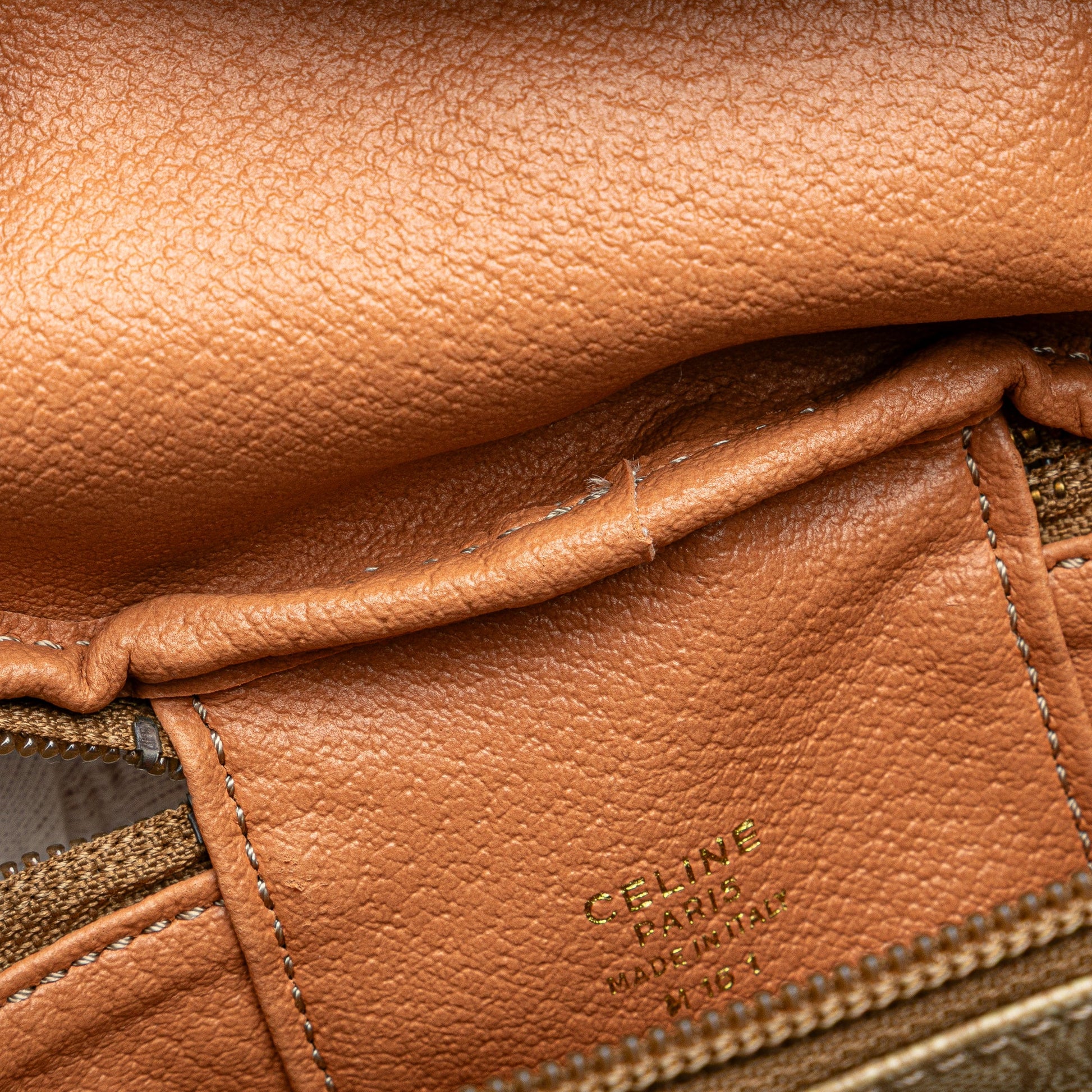 Celine Macadam Coated Canvas Vanity Bag