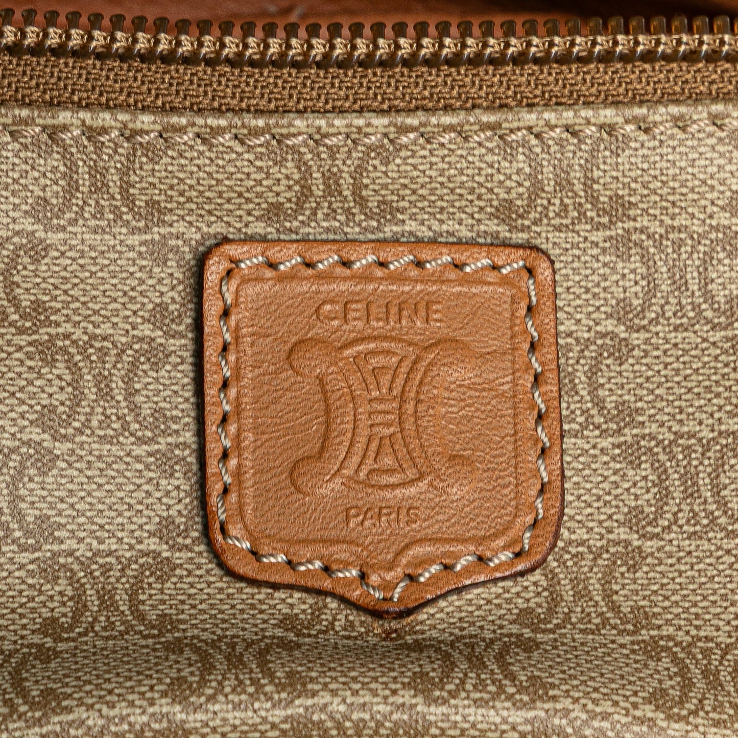 Celine Macadam Coated Canvas Vanity Bag