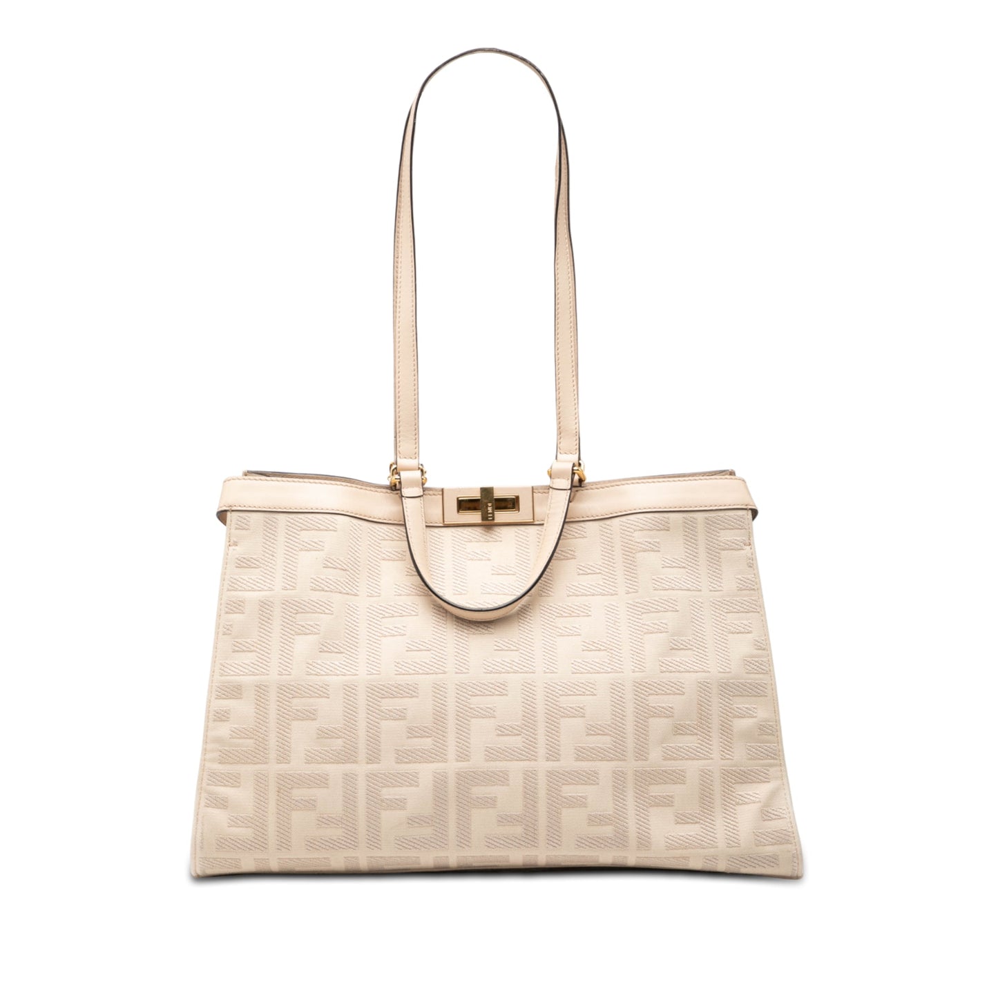 Fendi Zucca Embroidered Canvas Peekaboo X Tote
