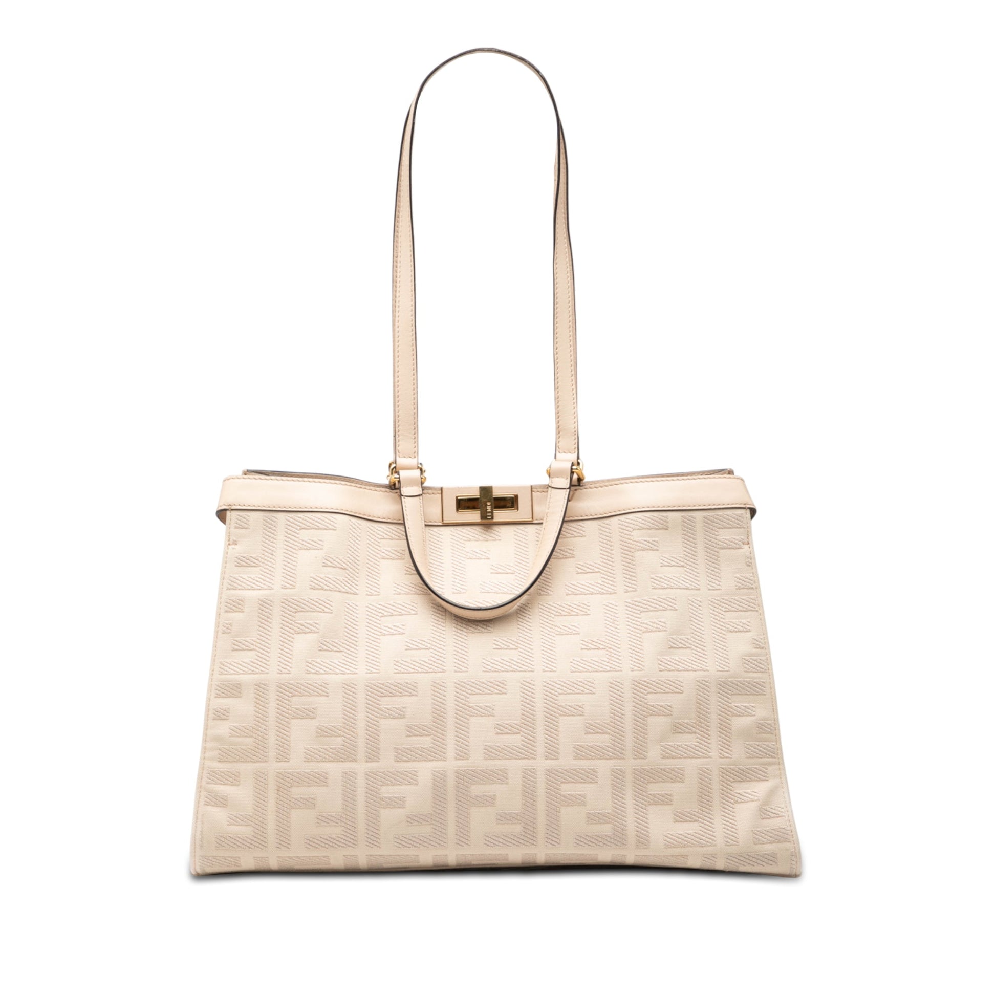 Fendi Zucca Embroidered Canvas Peekaboo X Tote