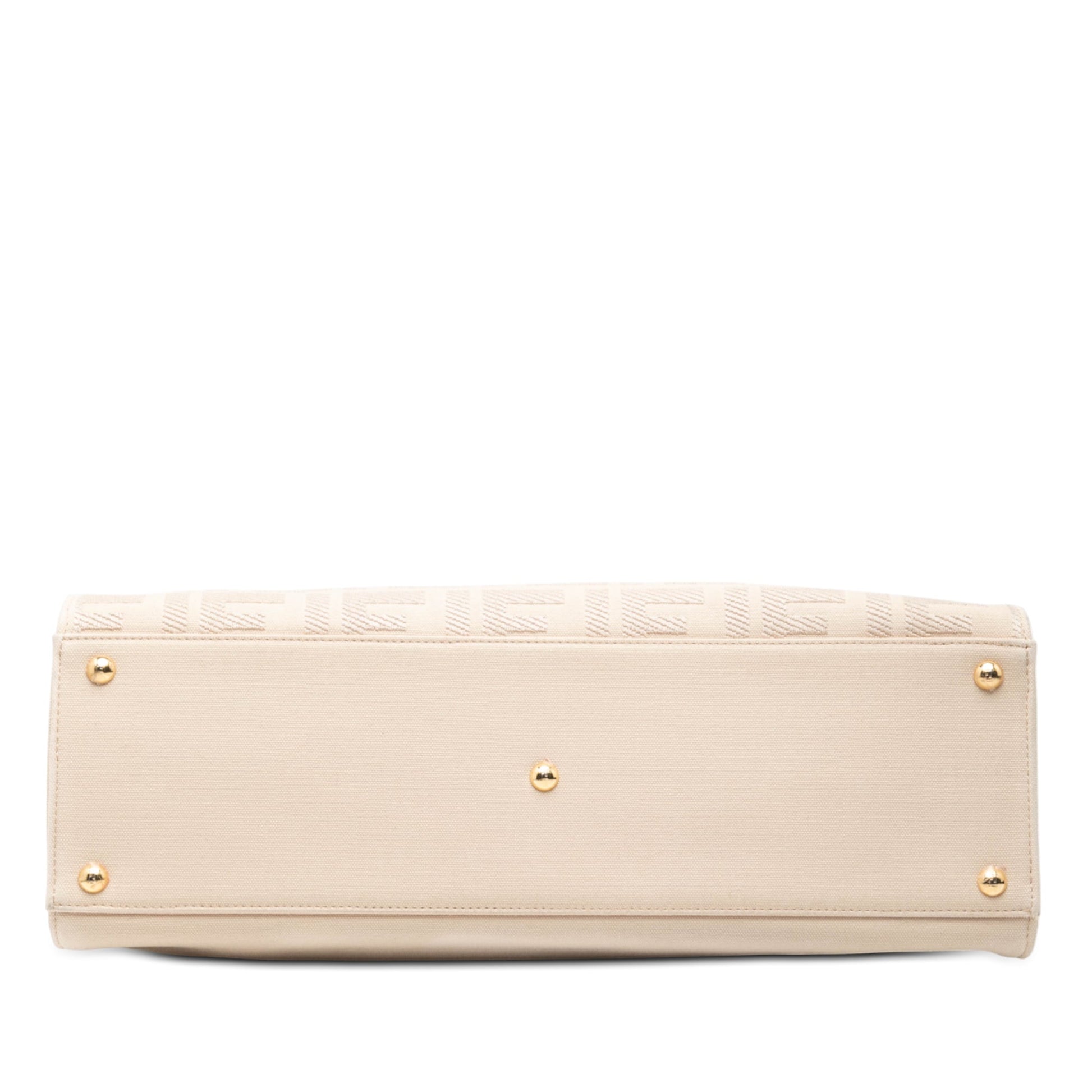 Fendi Zucca Embroidered Canvas Peekaboo X Tote