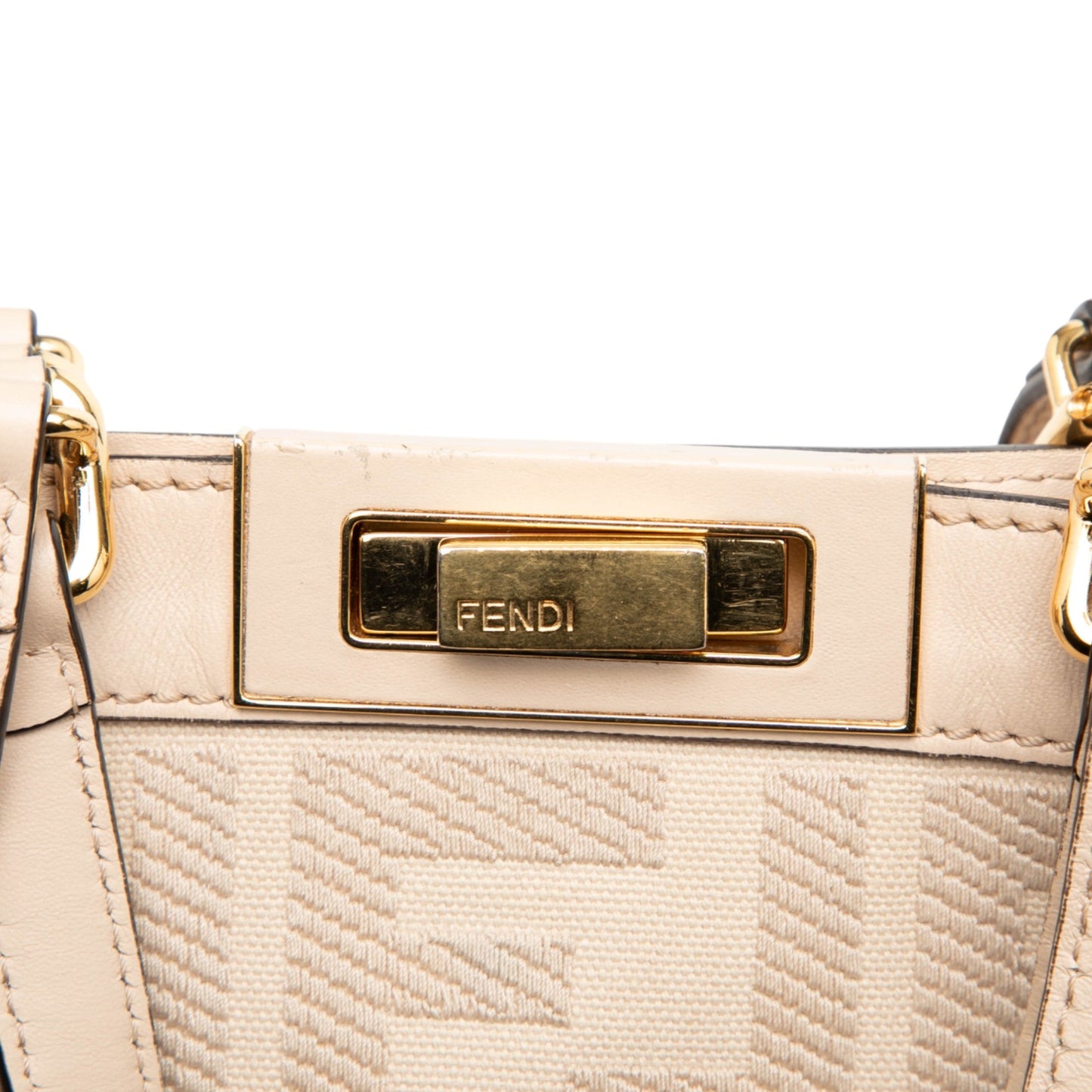 Fendi Zucca Embroidered Canvas Peekaboo X Tote