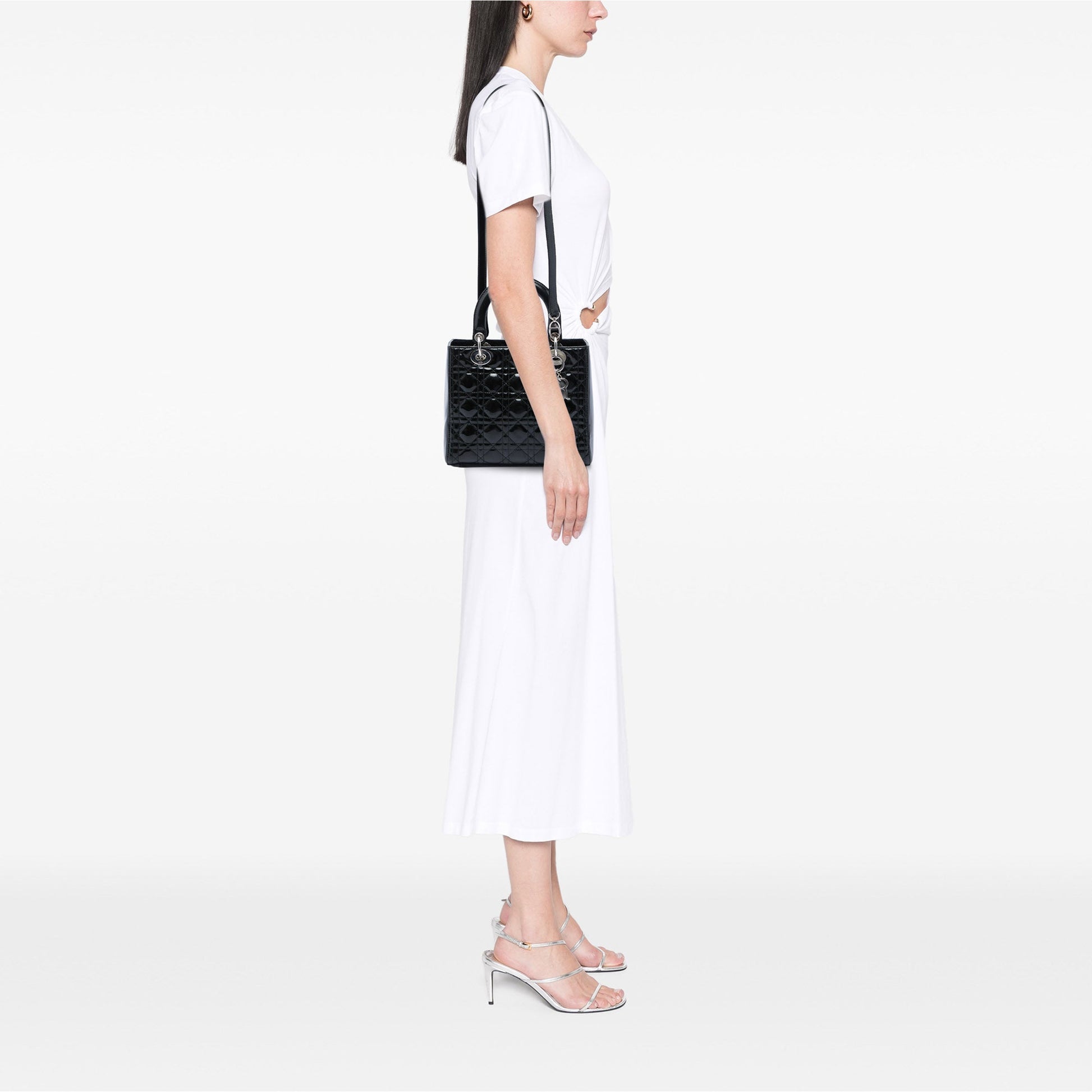 Dior Medium Patent Cannage Lady Dior