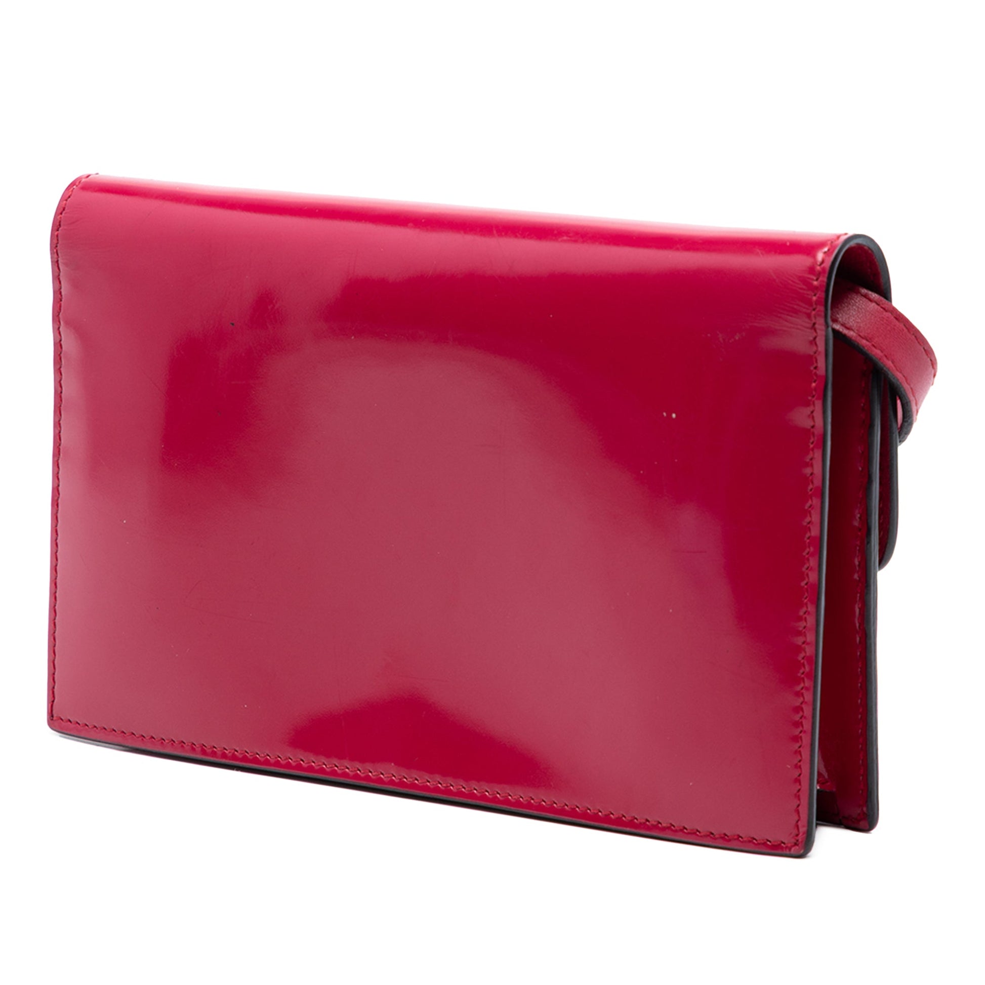 Leather Interlocking G Dollar Wallet On Chain