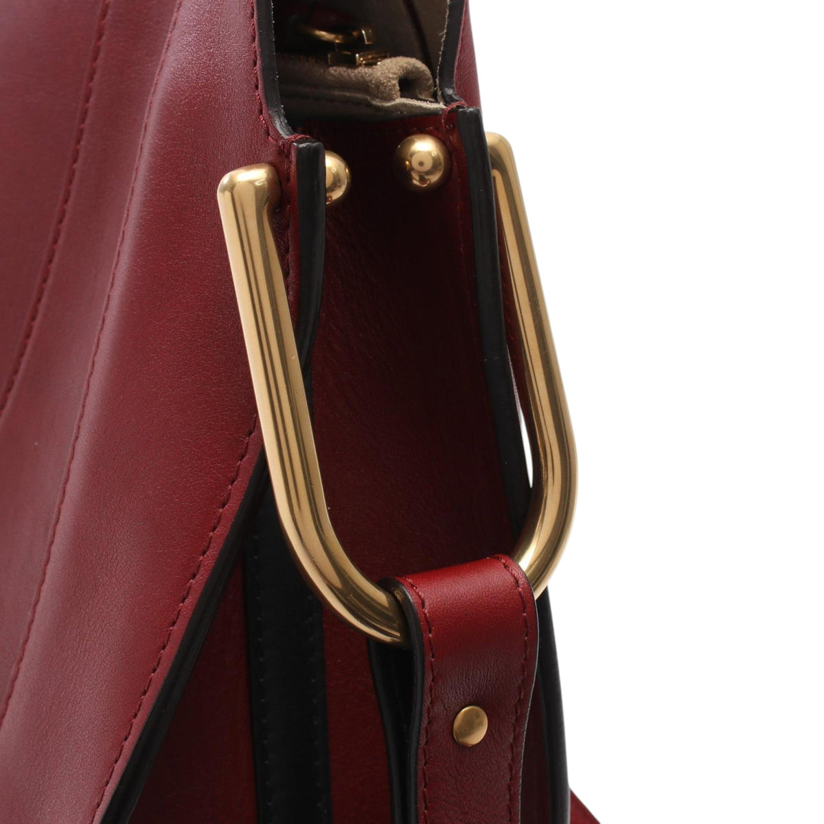 Chloé Leather Hayley Shoulder Bag — Red