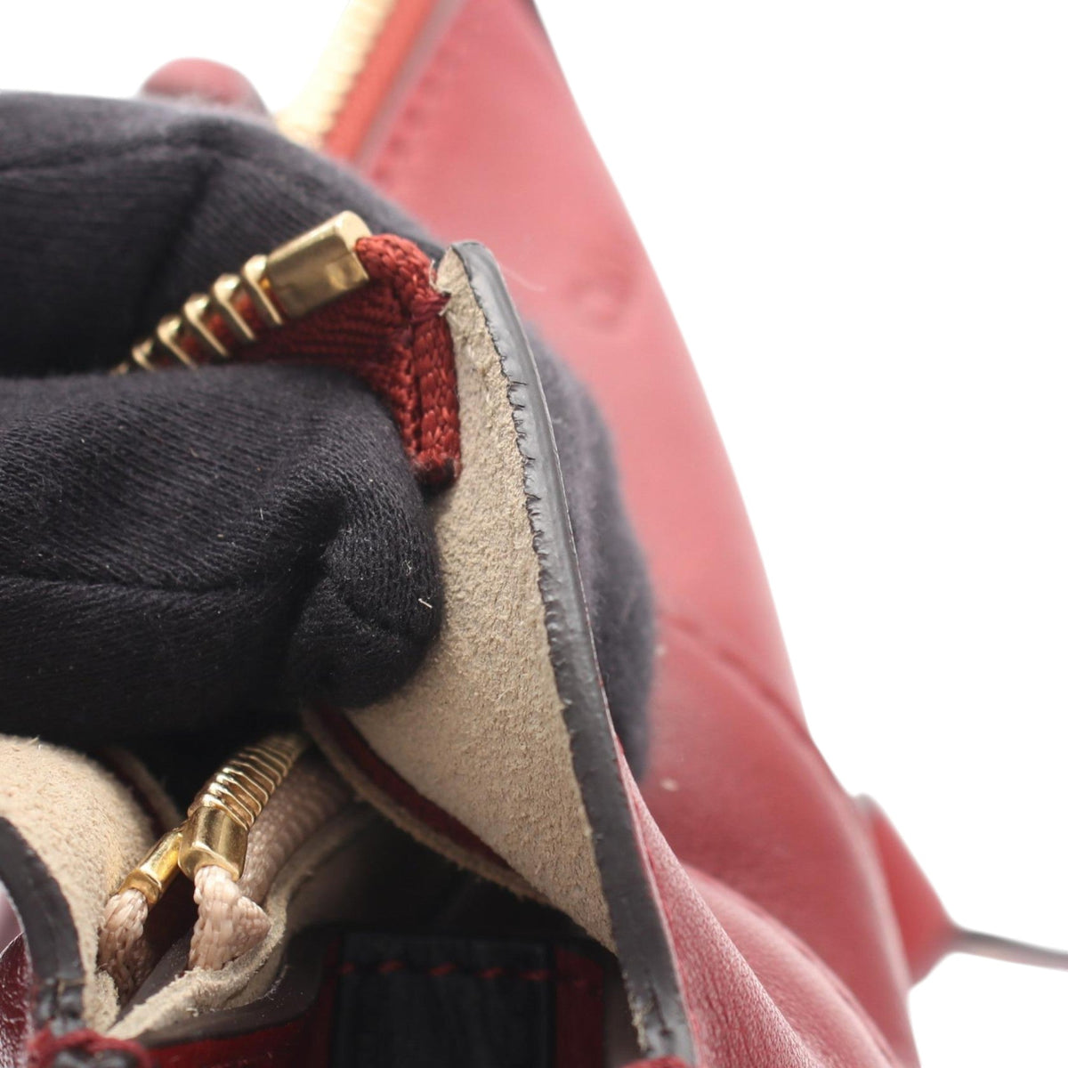 Chloé Leather Hayley Shoulder Bag — Red