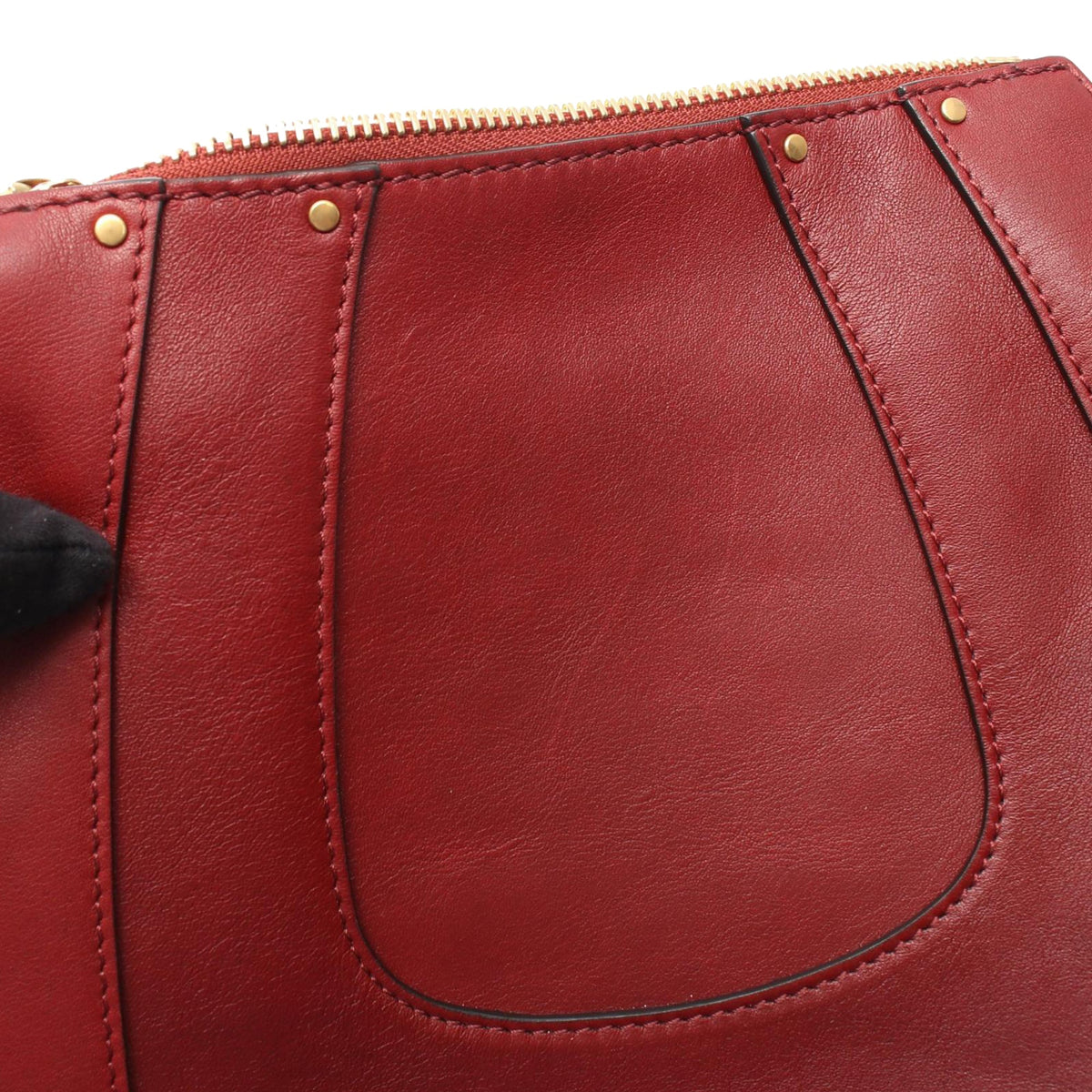 Chloé Leather Hayley Shoulder Bag — Red