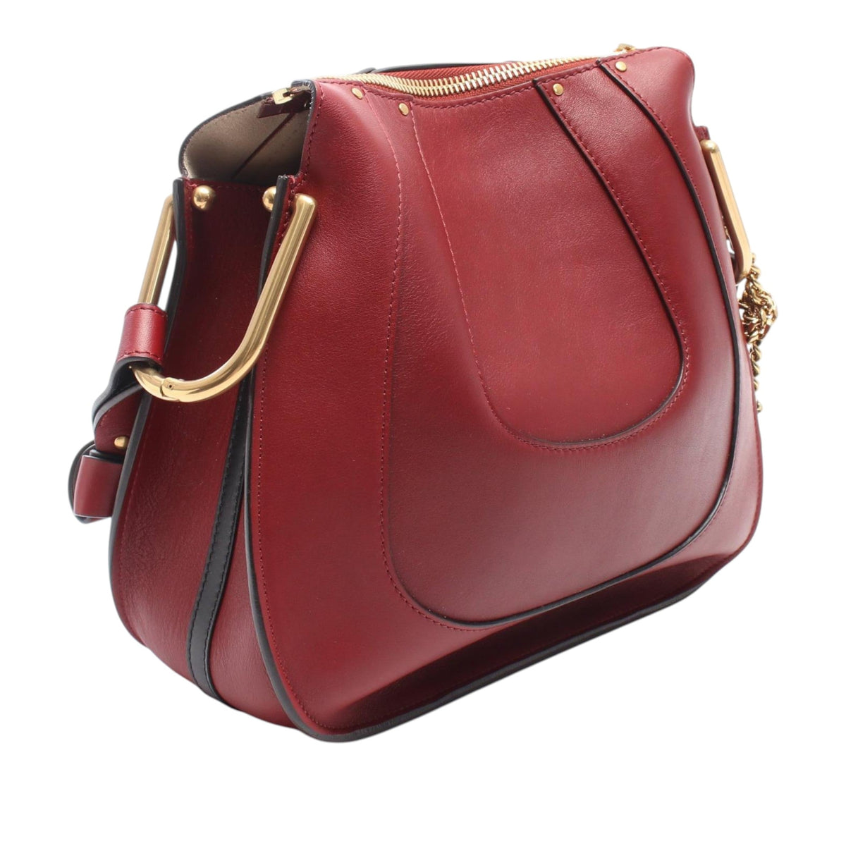 Chloé Leather Hayley Shoulder Bag — Red