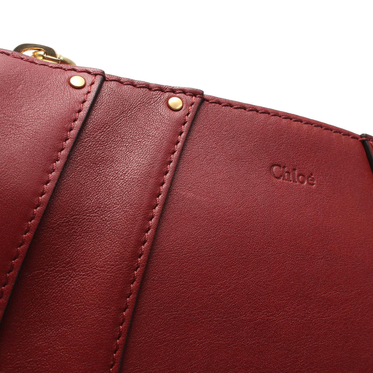 Chloé Leather Hayley Shoulder Bag — Red