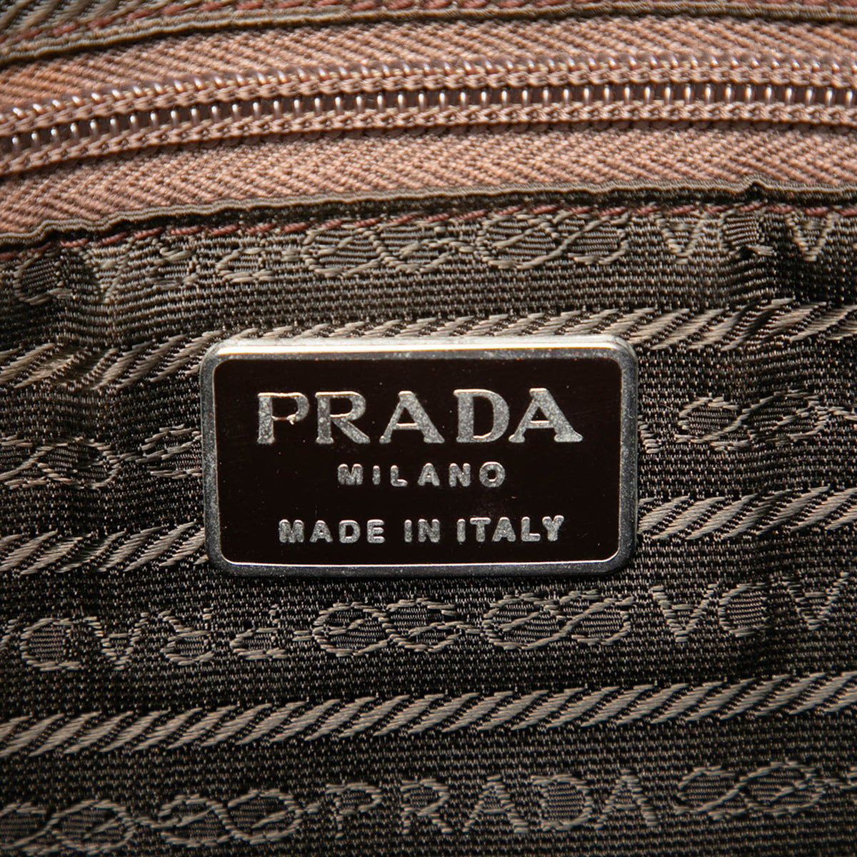 Prada Tessuto Resin Chain Shoulder Bag — Beige