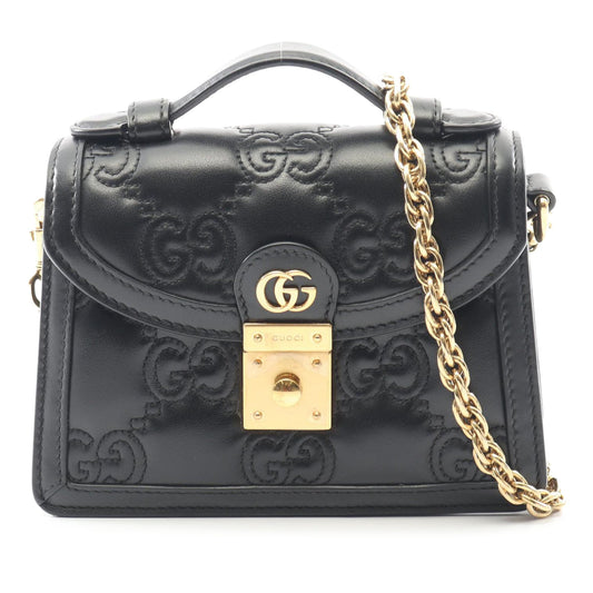 Gucci Small GG Matelasse Leather Top Handle Bag
