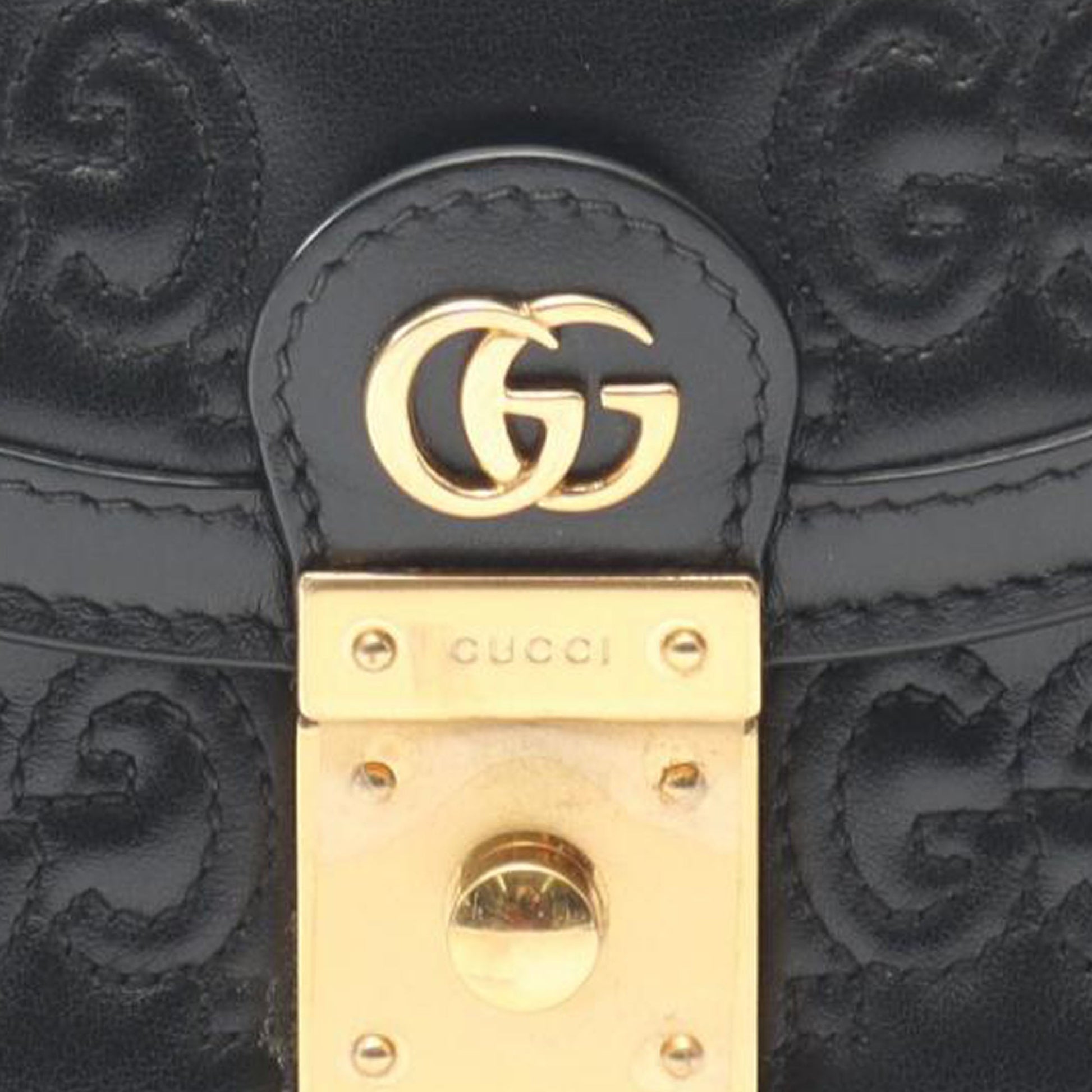 Gucci Small GG Matelasse Leather Top Handle Bag