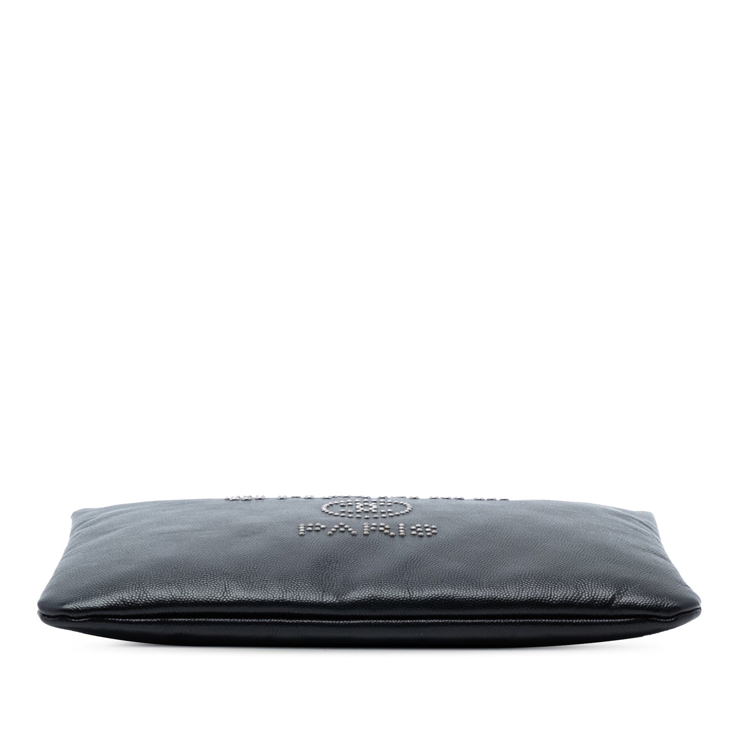 Chanel Medium Caviar Deauville Studded O Case Clutch